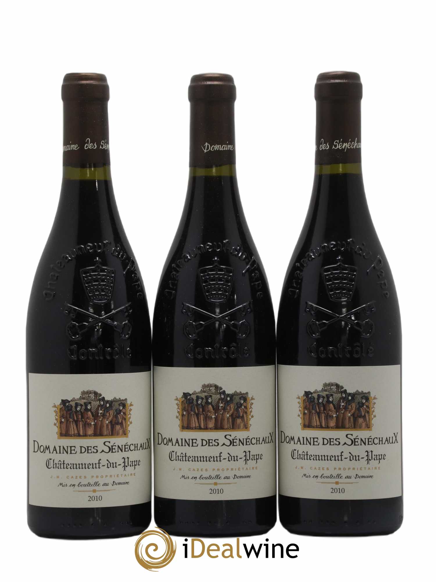 Châteauneuf-du-Pape Sénéchaux (Domaine des) Famille J-M. Cazès 2010 - Lot de 12 bouteilles - 1