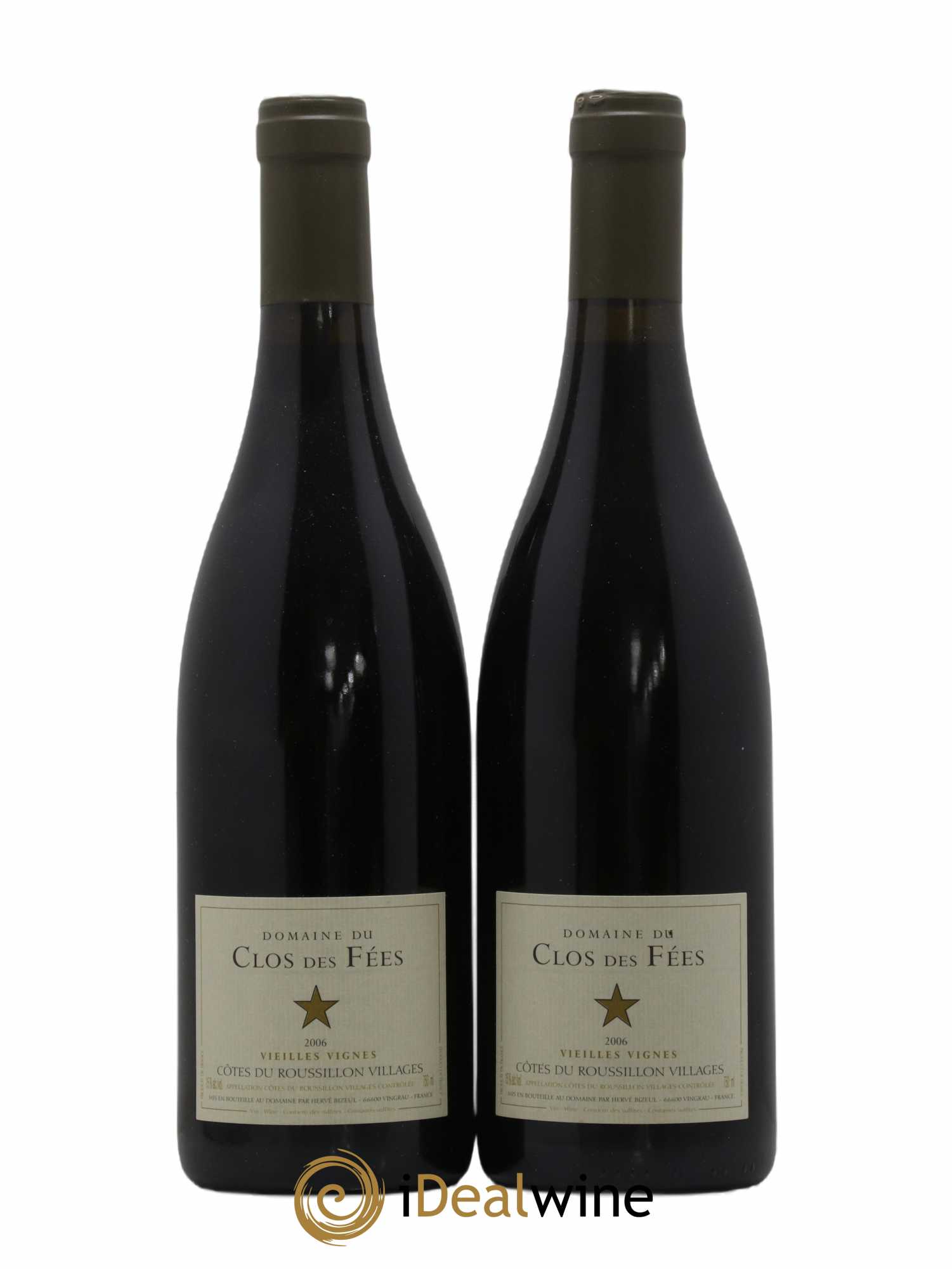 Côtes du Roussillon Villages Clos des Fées Vieilles vignes Hervé Bizeul 2006 - Lot de 2 bouteilles - 0