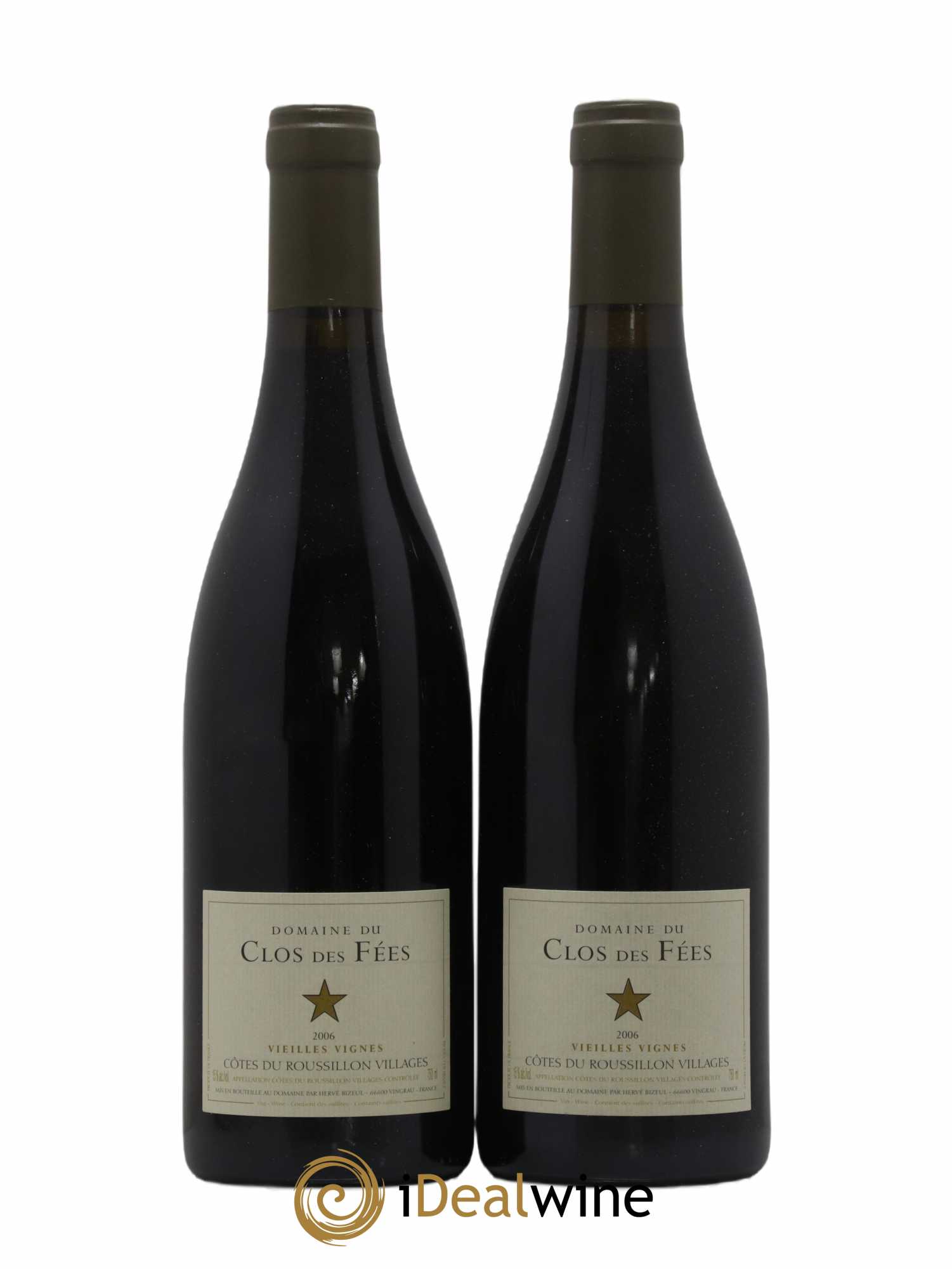 Côtes du Roussillon Villages Clos des Fées Vieilles vignes Hervé Bizeul 2006 - Lot de 2 bouteilles - 0
