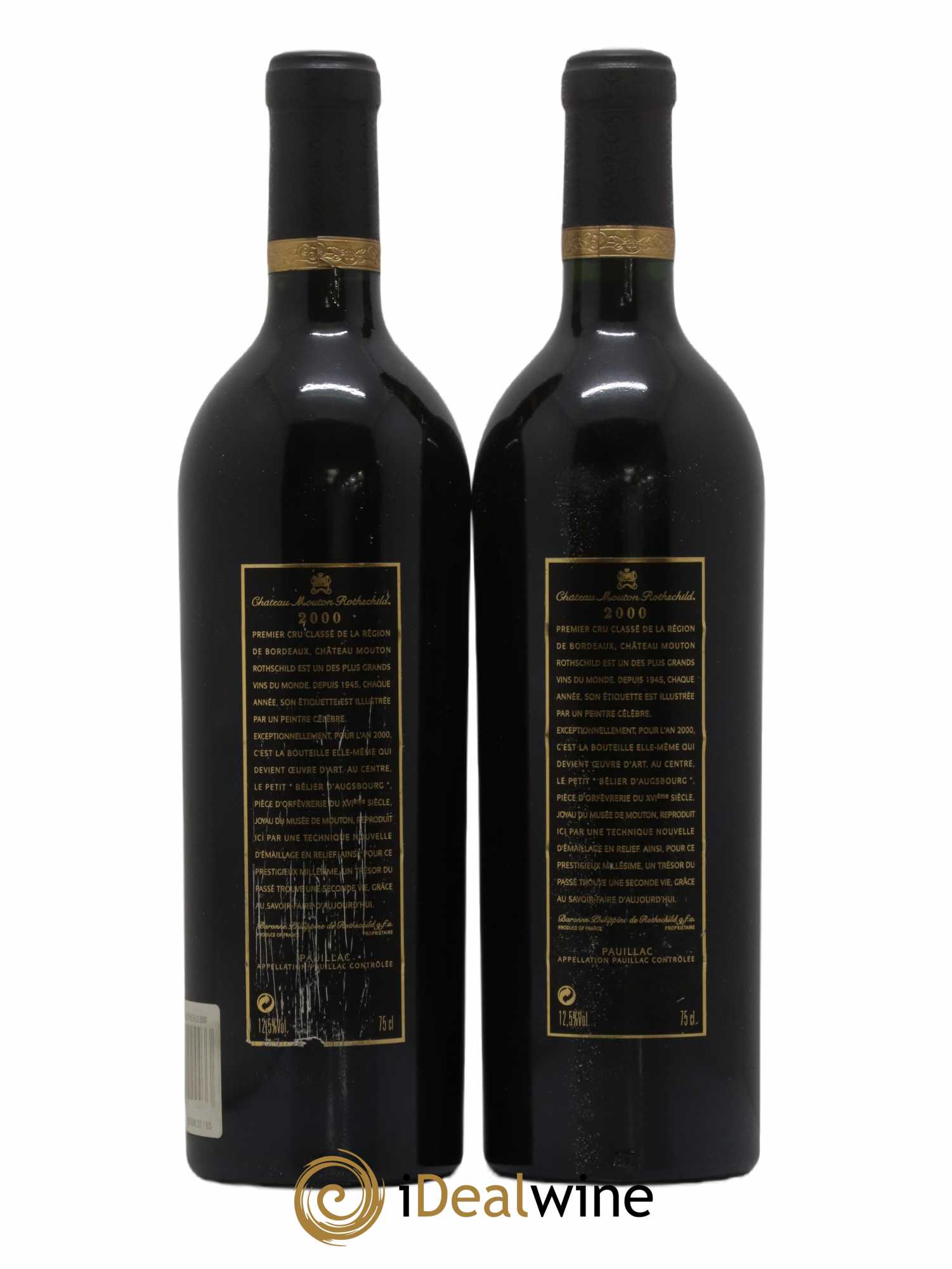 Château Mouton Rothschild 1er Grand Cru Classé 2000 - Lot de 2 bouteilles - 1