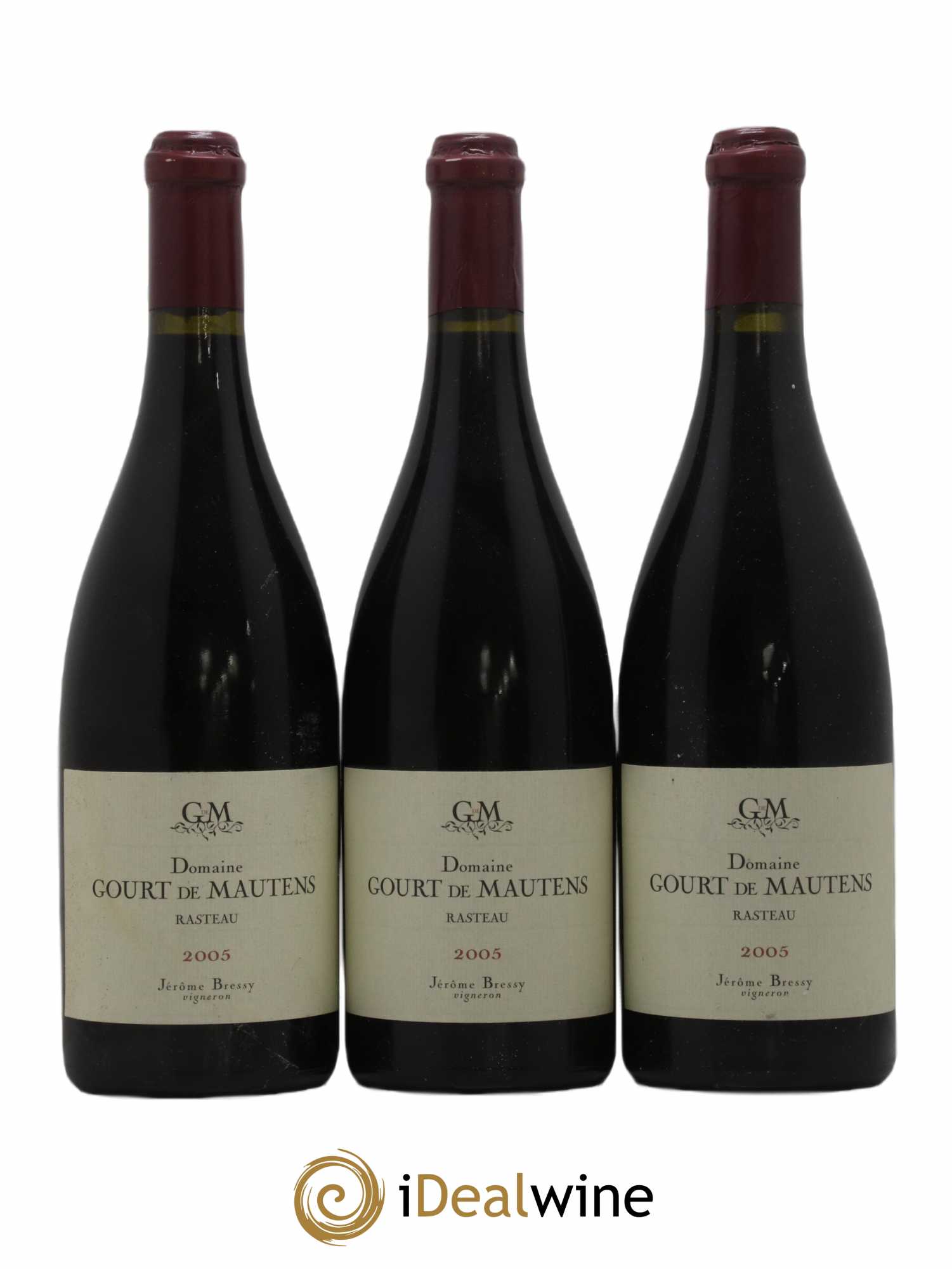 Rasteau Domaine Gourt de Mautens - Jérôme Bressy 2005 - Lot de 3 bouteilles - 0