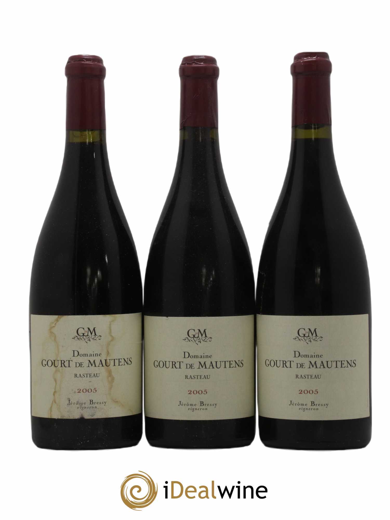 Rasteau Domaine Gourt de Mautens - Jérôme Bressy 2005 - Lot de 3 bouteilles - 0