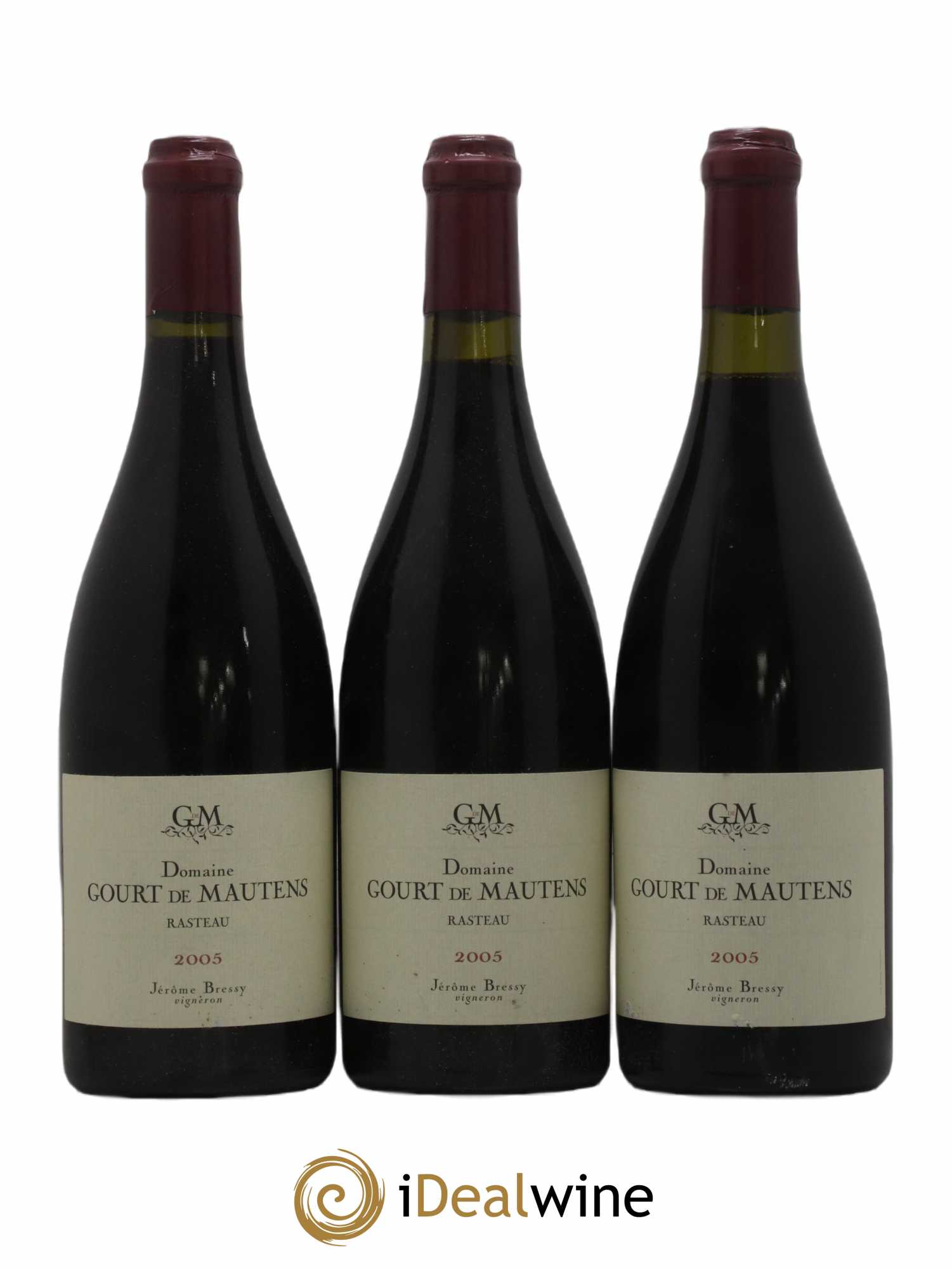 Rasteau Domaine Gourt de Mautens - Jérôme Bressy 2005 - Lot de 3 bouteilles - 0