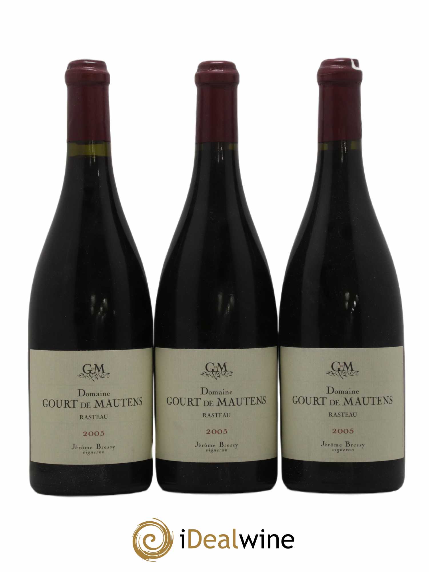 Rasteau Domaine Gourt de Mautens - Jérôme Bressy 2005 - Lot de 3 bouteilles - 0