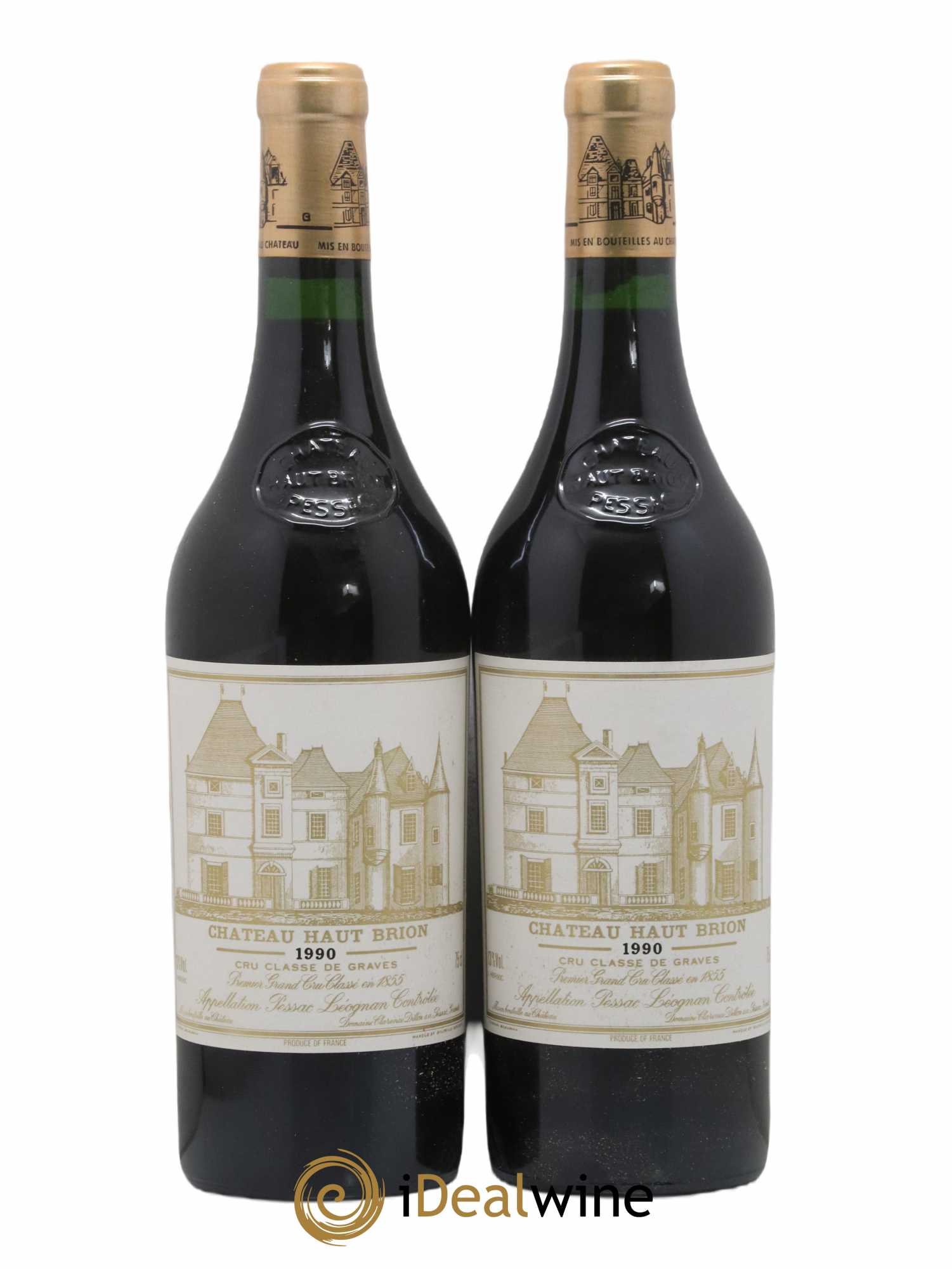 Château Haut Brion 1er Grand Cru Classé 1990 - Lot de 2 bouteilles - 0