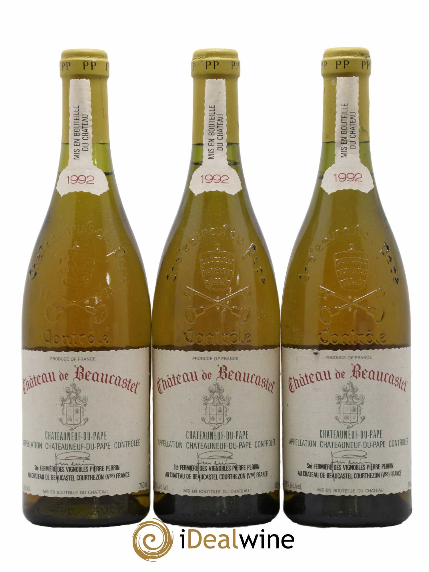Châteauneuf-du-Pape Château de Beaucastel Famille Perrin 1992 - Lot de 3 bouteilles - 0