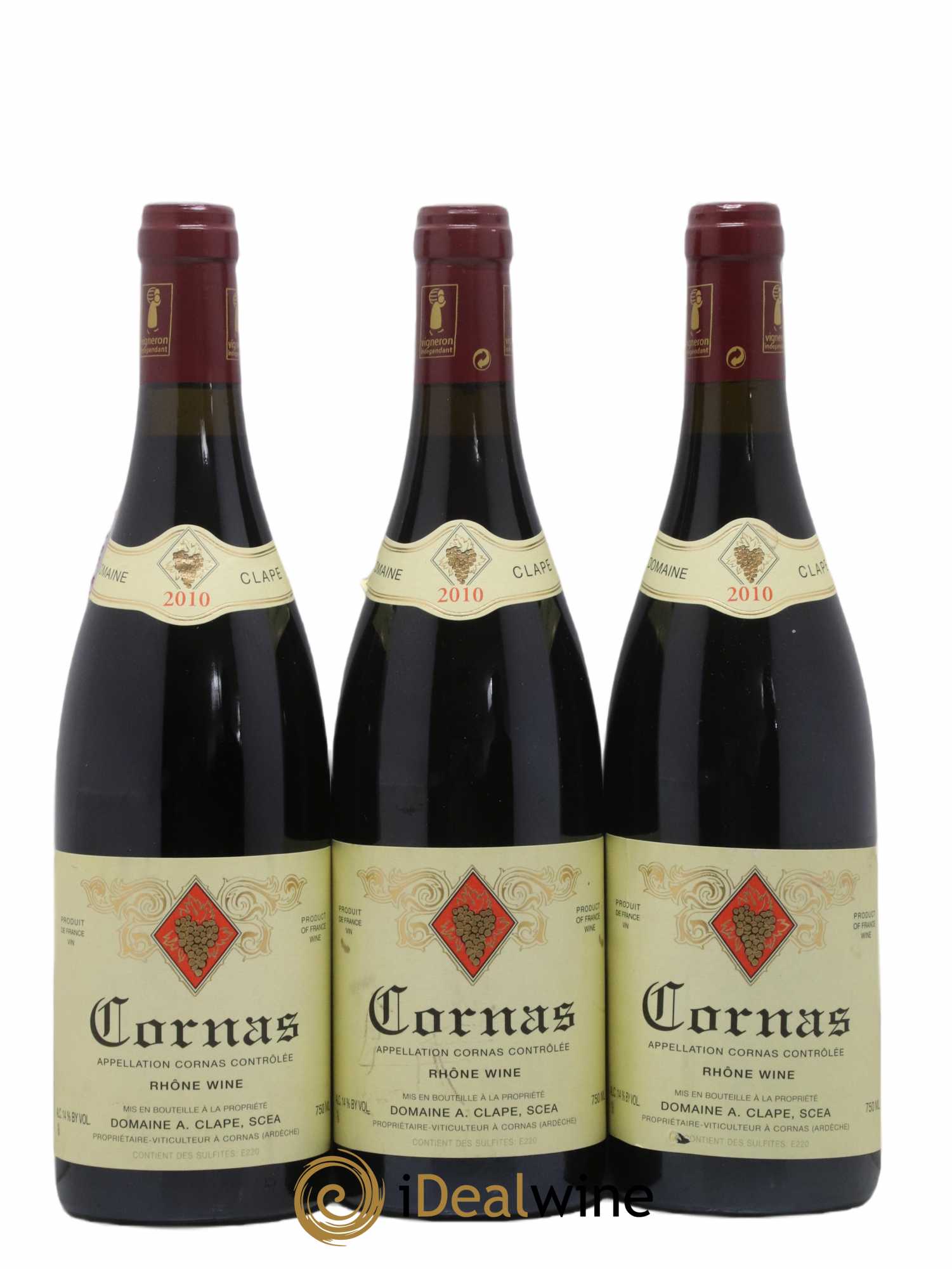 Cornas Auguste Clape 2010 - Lot de 3 bouteilles - 0