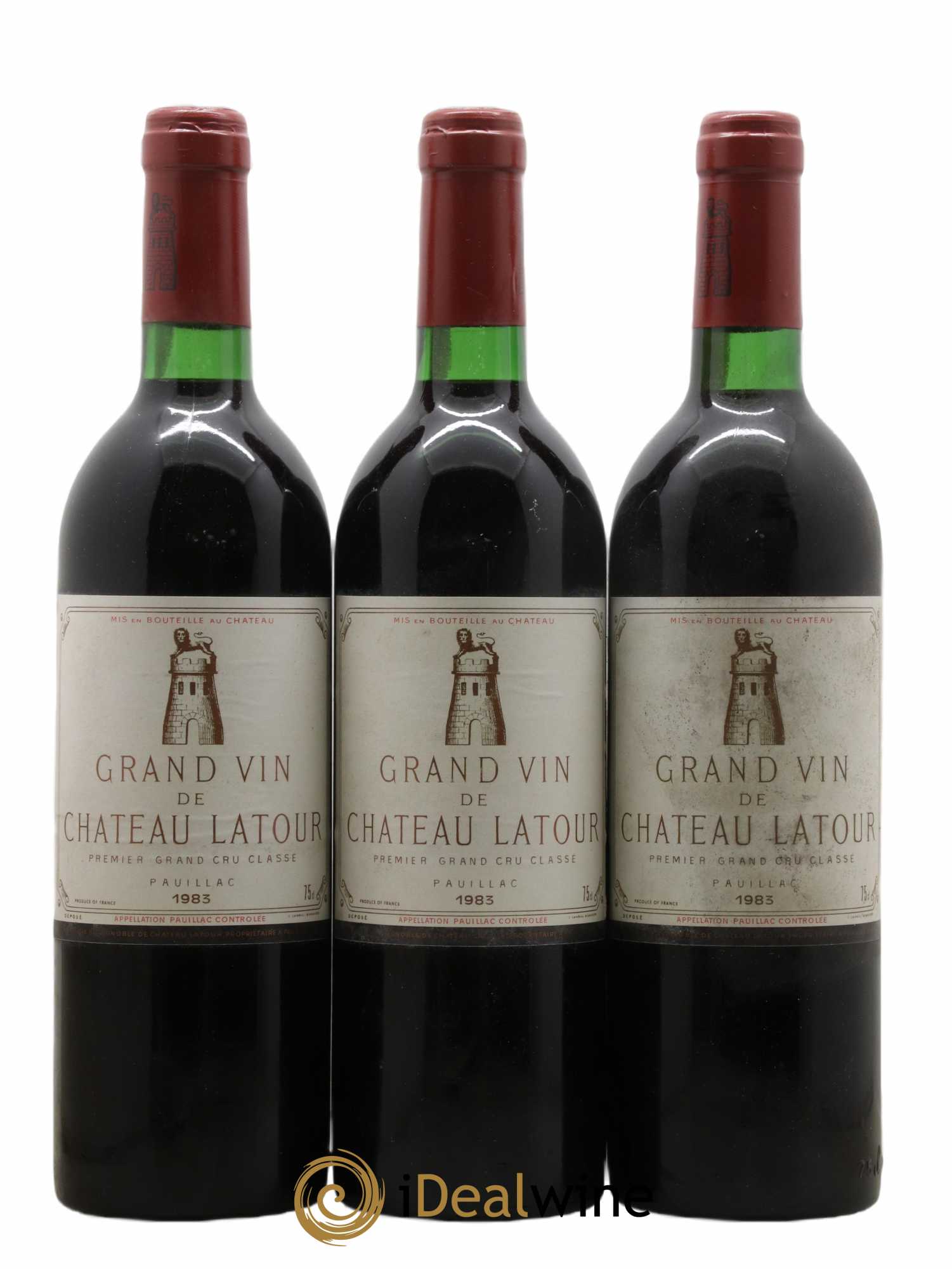 Château Latour 1er Grand Cru Classé 1983 - Lot de 3 bouteilles - 0