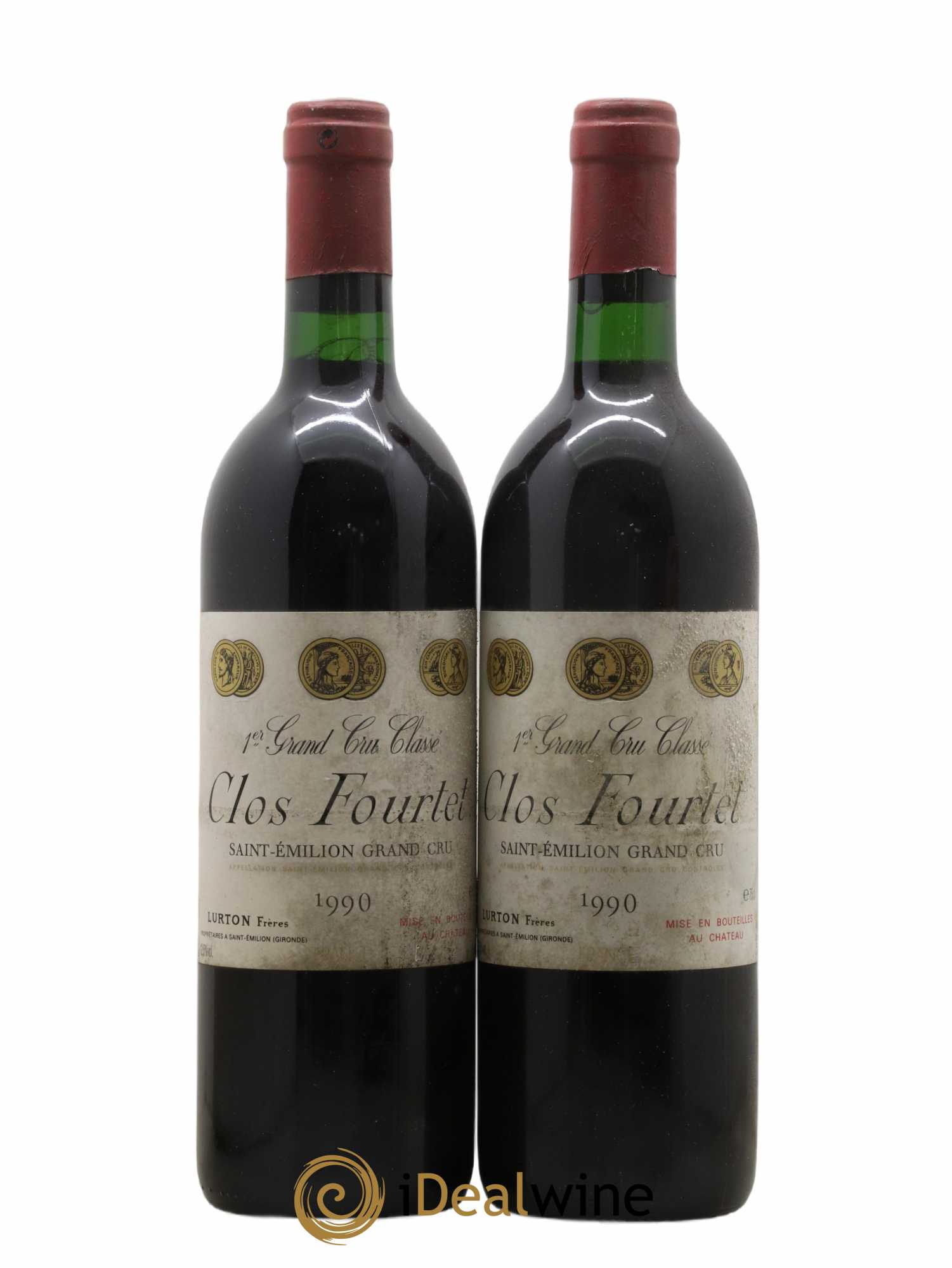 Clos Fourtet 1er Grand Cru Classé B 1990 - Lot de 2 bouteilles - 0