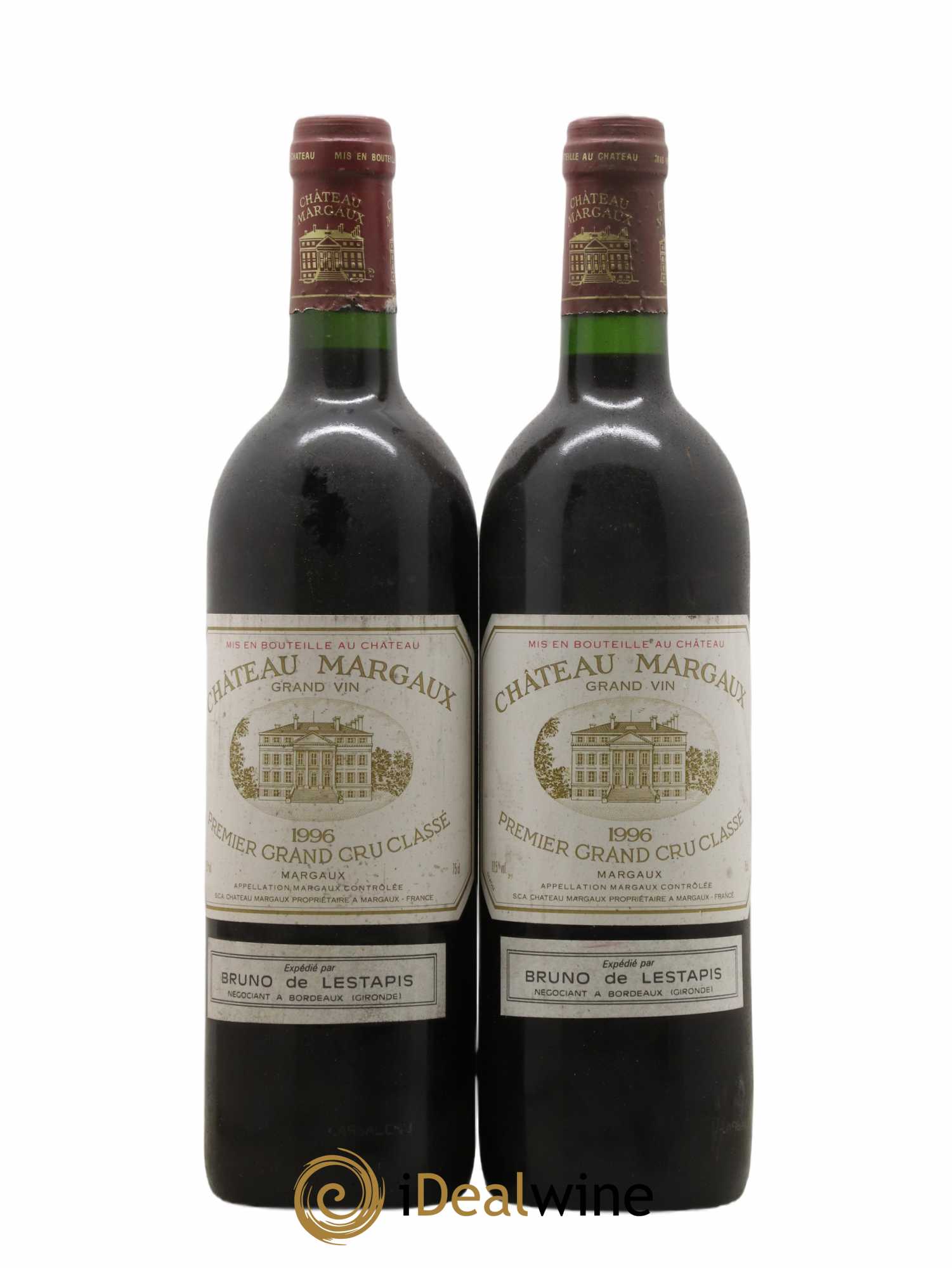 Château Margaux 1er Grand Cru Classé 1996 - Lot de 2 bouteilles - 0