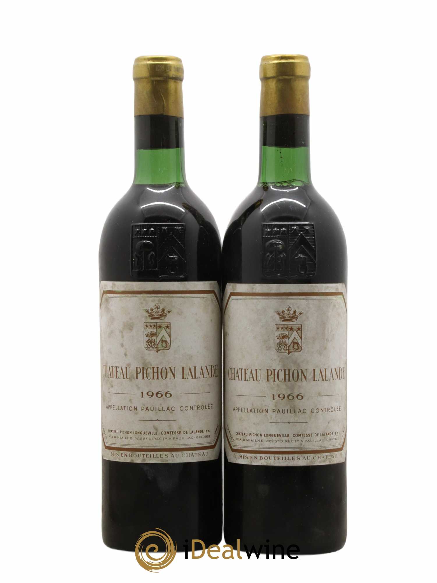 Château Pichon Longueville Comtesse de Lalande 2ème Grand Cru Classé 1966 - Lot de 2 bouteilles - 0