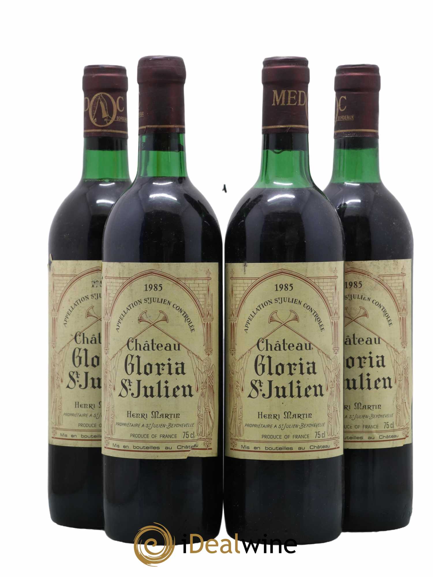 Château Gloria 1985 - Lot of 4 bottles - 0