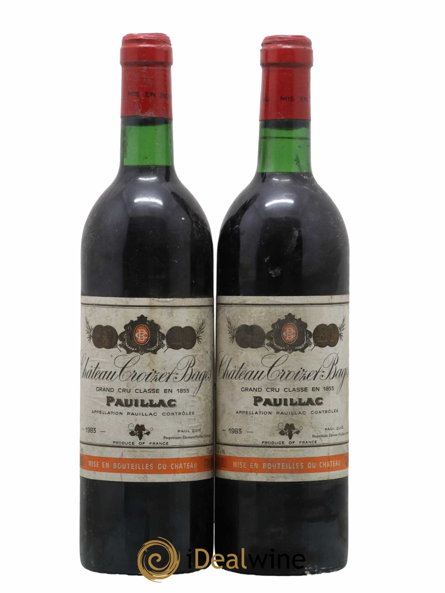 Château Croizet Bages 5ème Grand Cru Classé 1983 - Lot of 2 bottles - 0