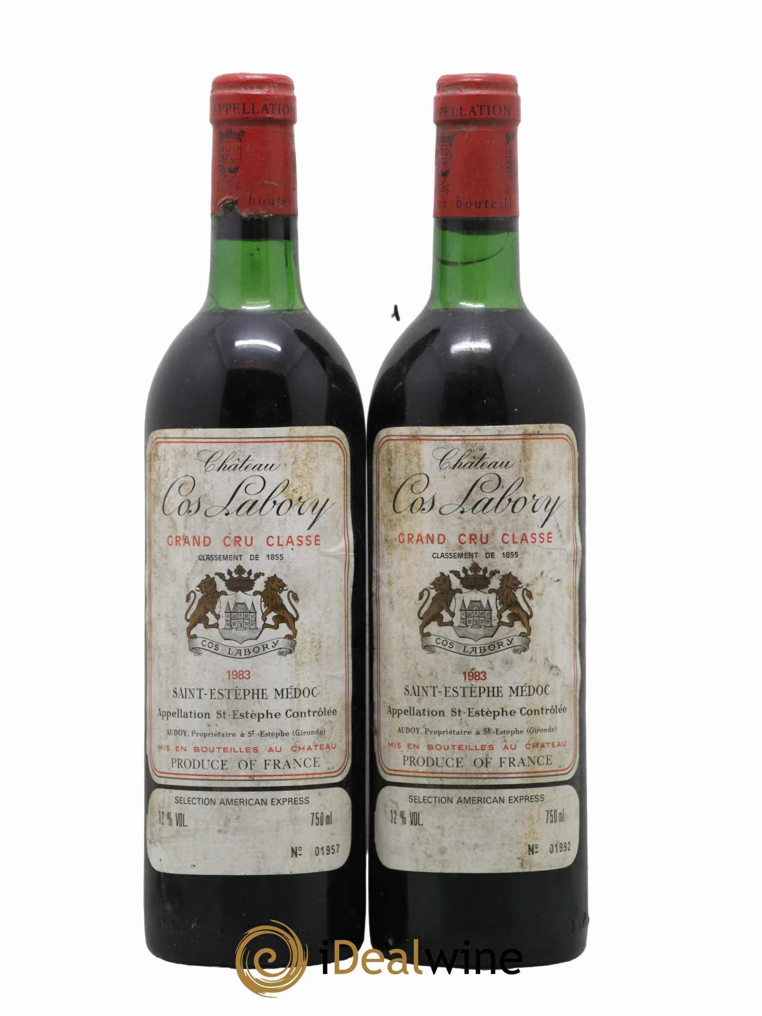 Château Cos Labory 5ème Grand Cru Classé 1983 - Lot de 2 bouteilles - 0