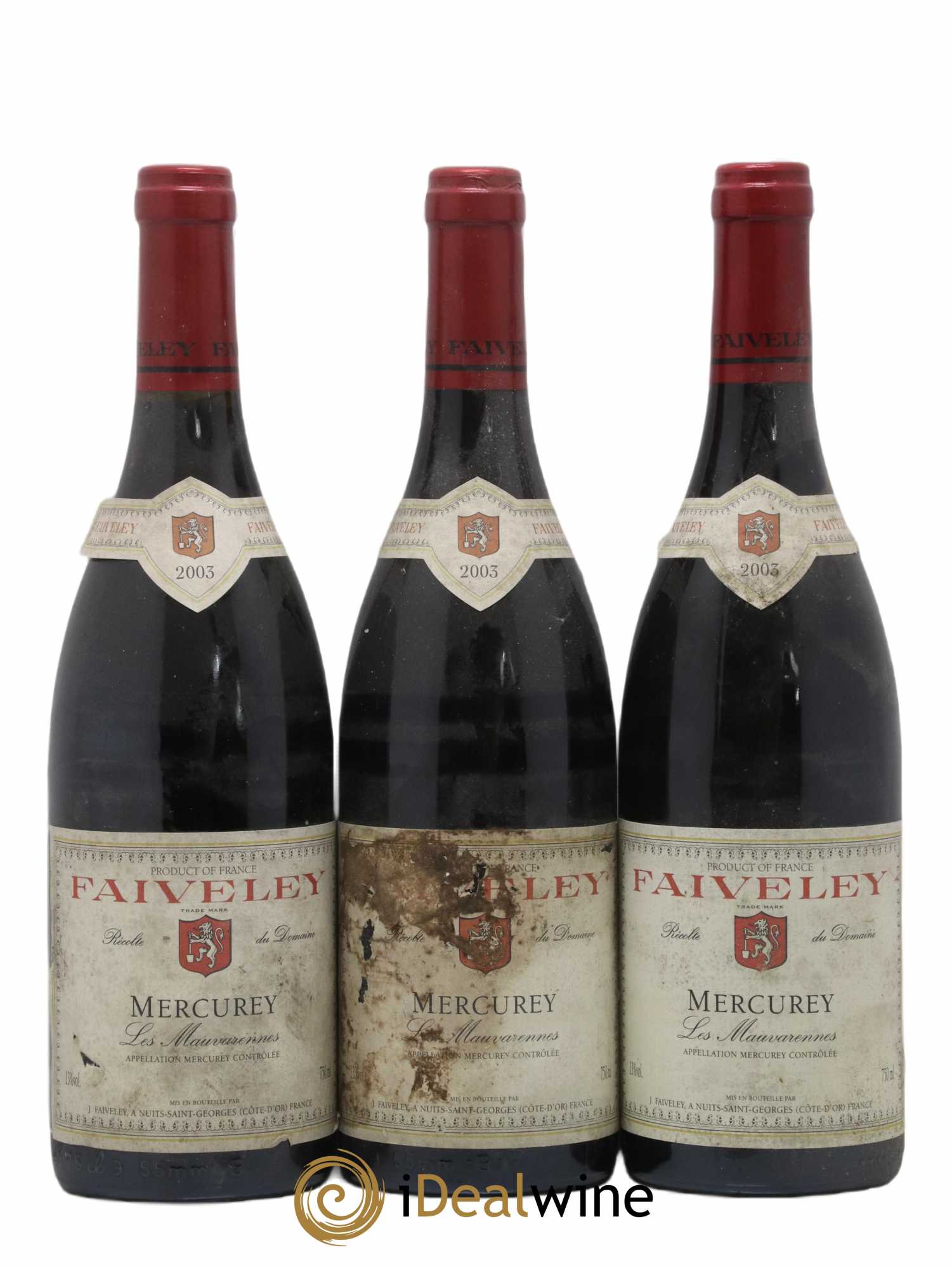 Mercurey Les Mauvarennes Faiveley 2003 - Posten von 3 Flaschen - 0