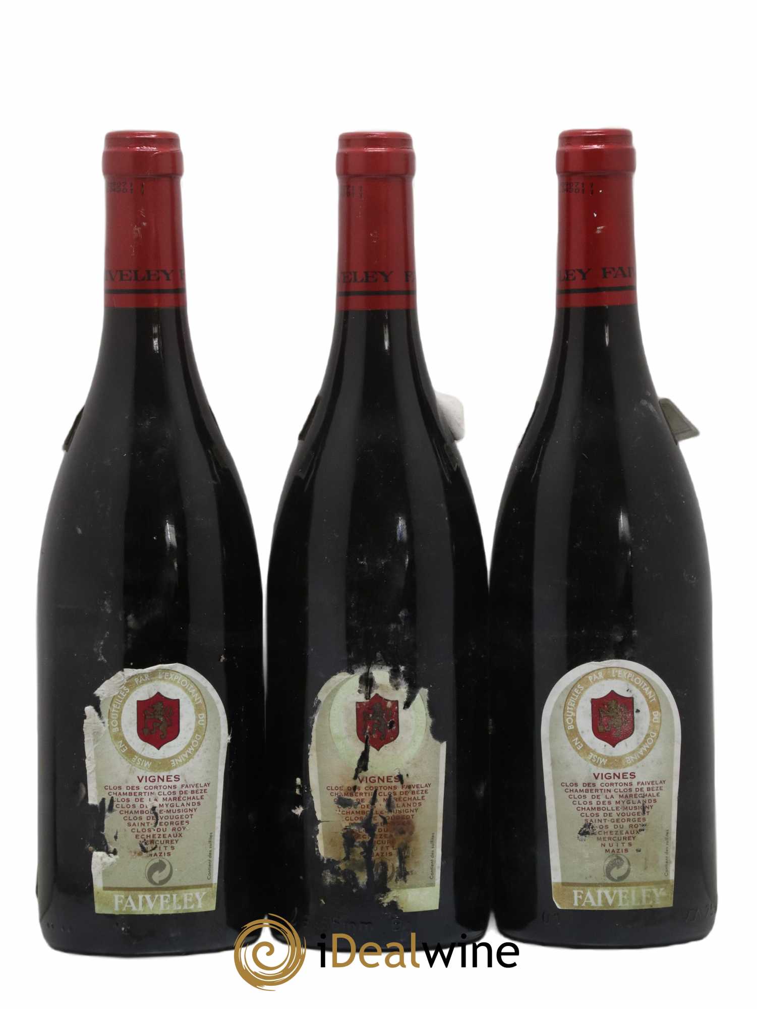 Corton Grand Cru Clos des Cortons Faiveley 2002 - Lot de 3 bouteilles - 1