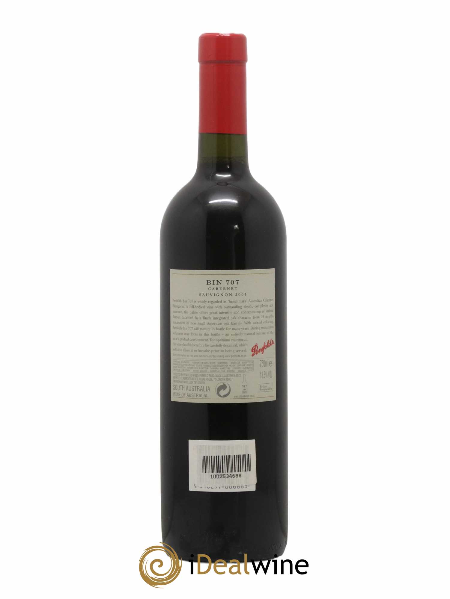 South Australia Penfolds Wines Bin 707 Cabernet Sauvignon 2004 - Lot de 1 bouteille - 1