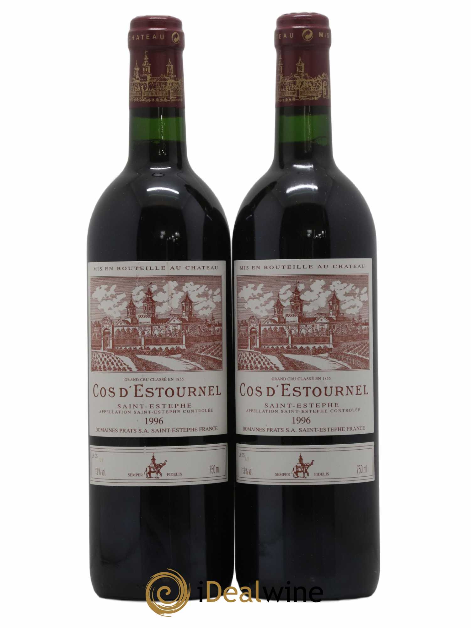 Cos d'Estournel 2ème Grand Cru Classé 1996 - Lot de 2 bouteilles - 0