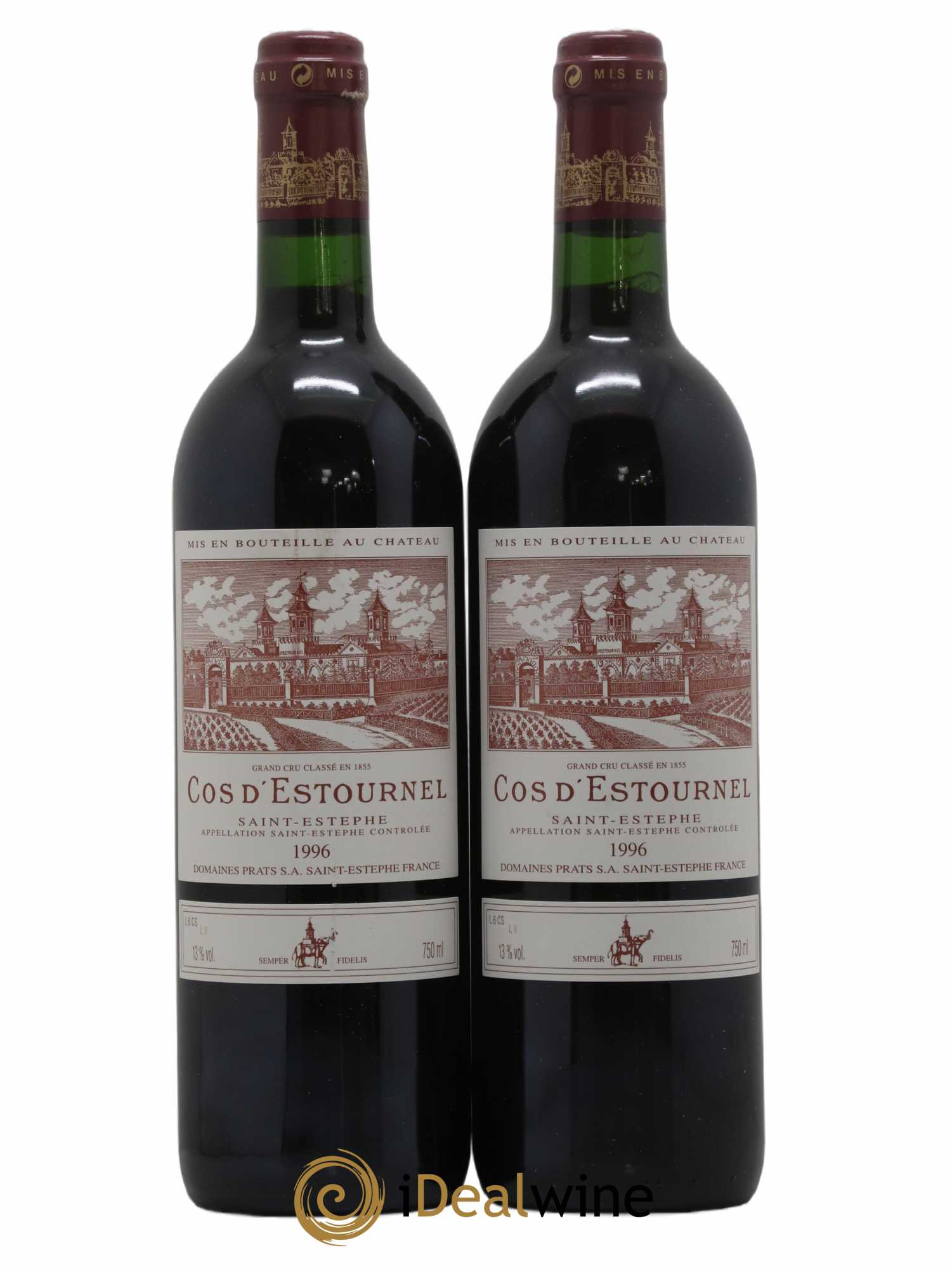 Cos d'Estournel 2ème Grand Cru Classé 1996 - Lot de 2 bouteilles - 0