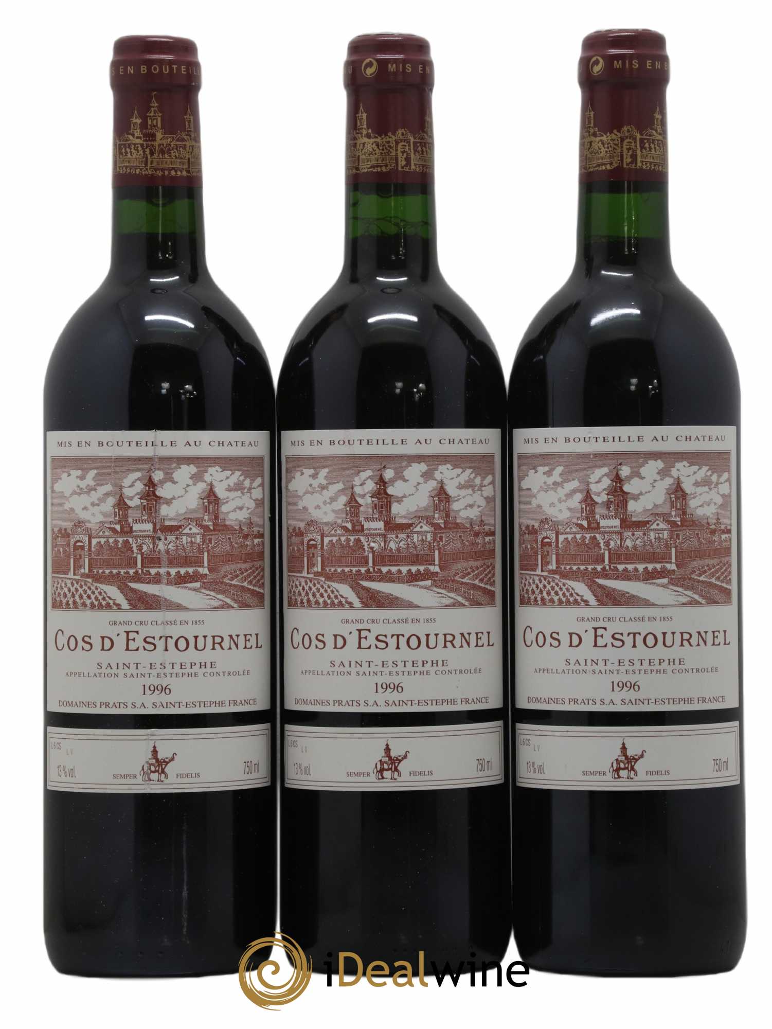 Cos d'Estournel 2ème Grand Cru Classé 1996 - Lot de 3 bouteilles - 0