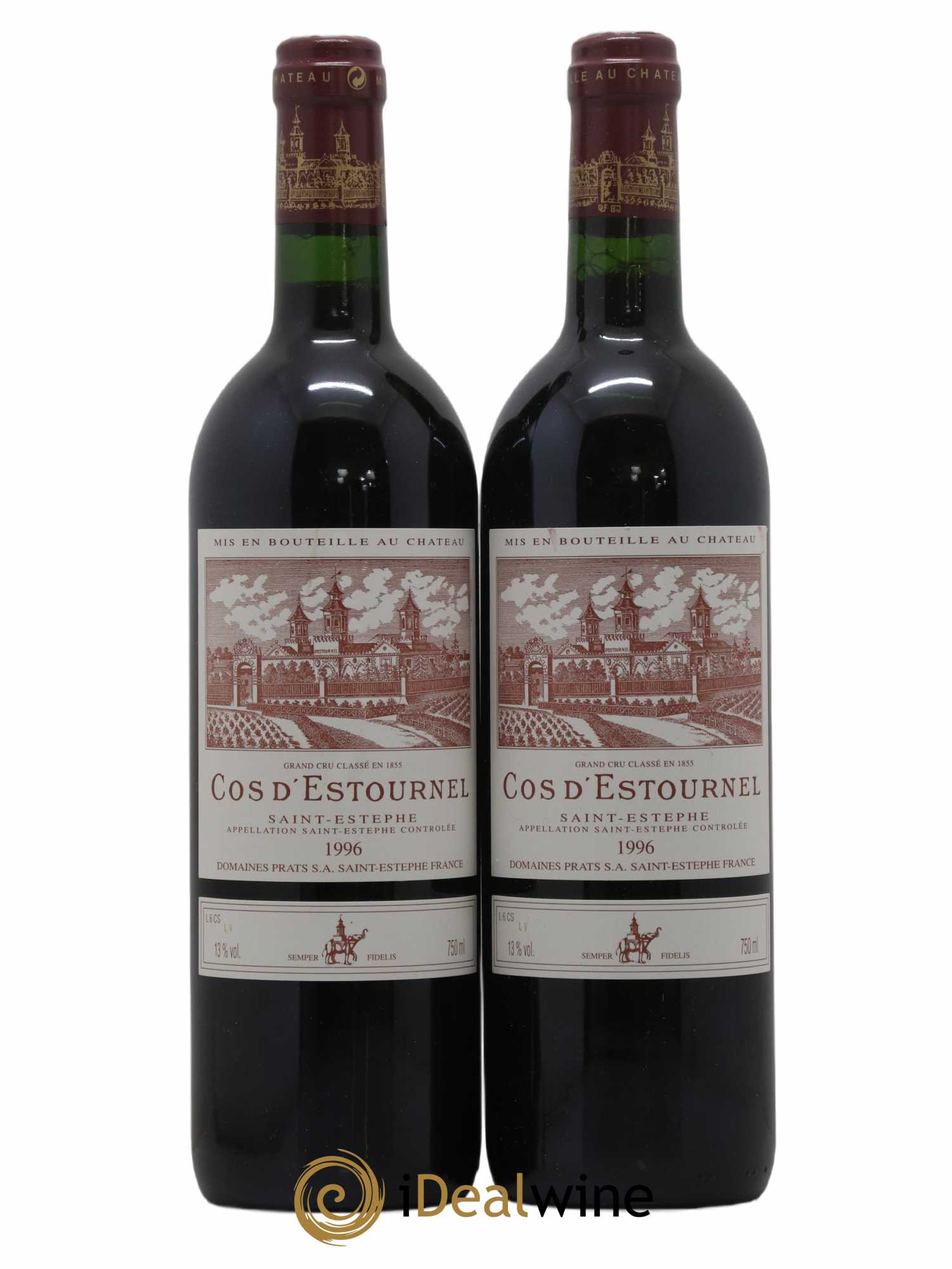 Cos d'Estournel 2ème Grand Cru Classé 1996 - Lot de 2 bouteilles - 0