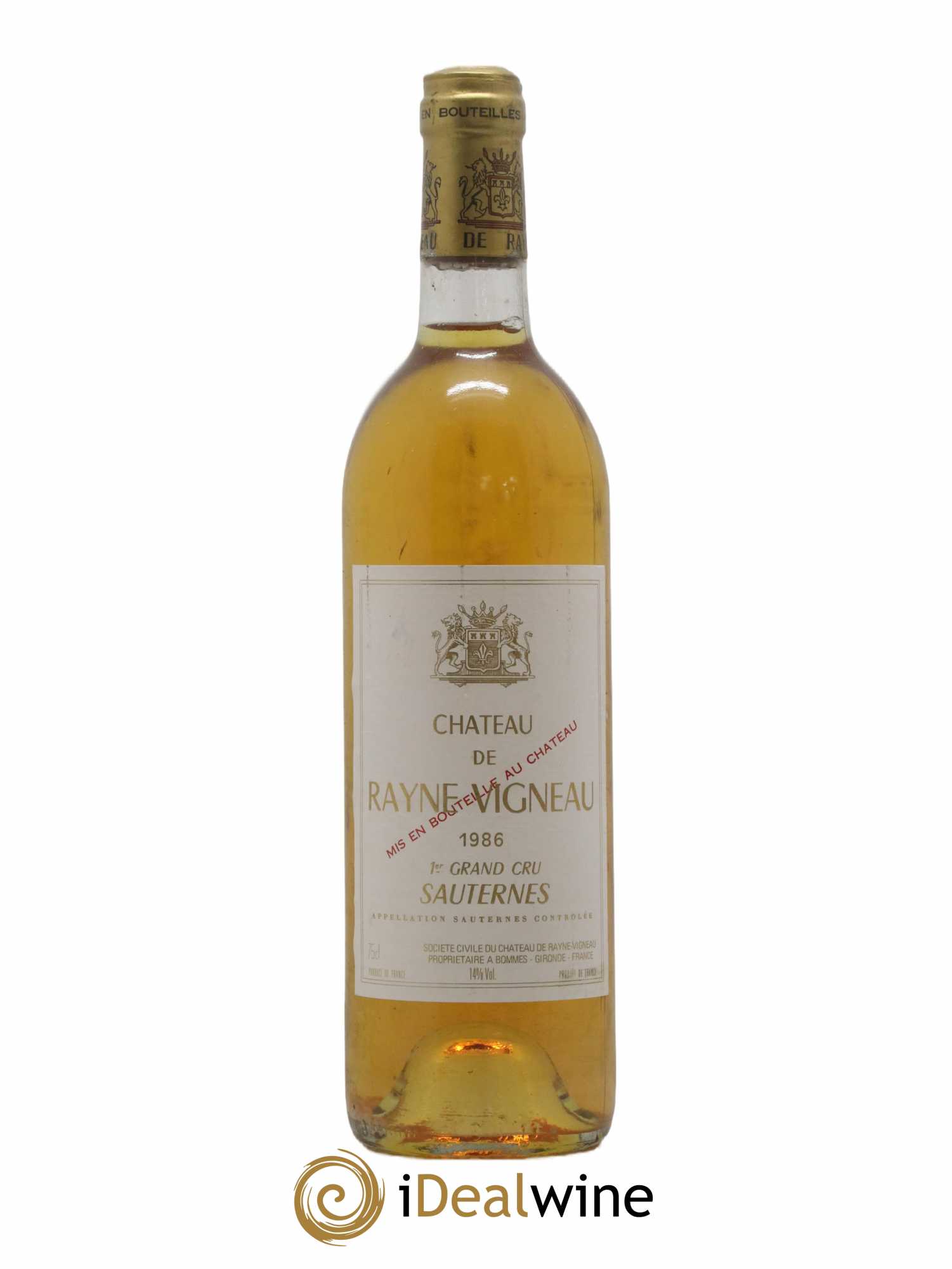 Château de Rayne Vigneau 1er Grand Cru Classé 1986 - Lot de 1 bouteille - 0