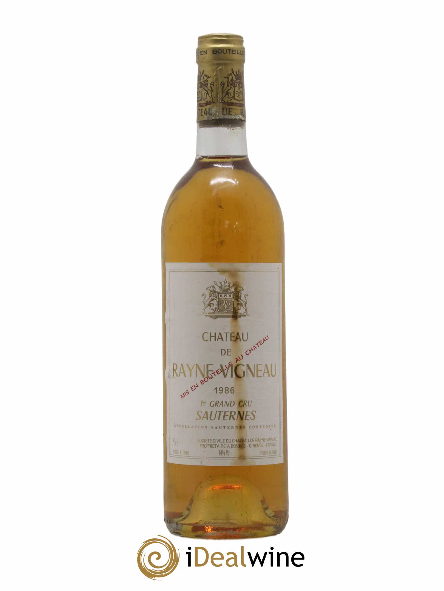 Château de Rayne Vigneau 1er Grand Cru Classé 1986 - Lotto di 1 bottiglia - 0