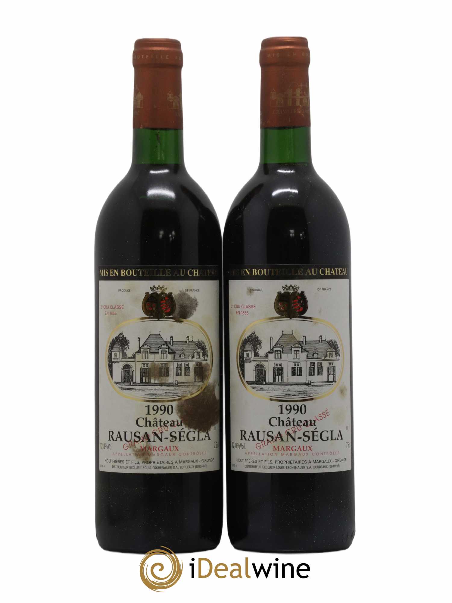Château Rauzan Ségla Grand Cru Classé 1990 - Lot de 2 bouteilles - 0