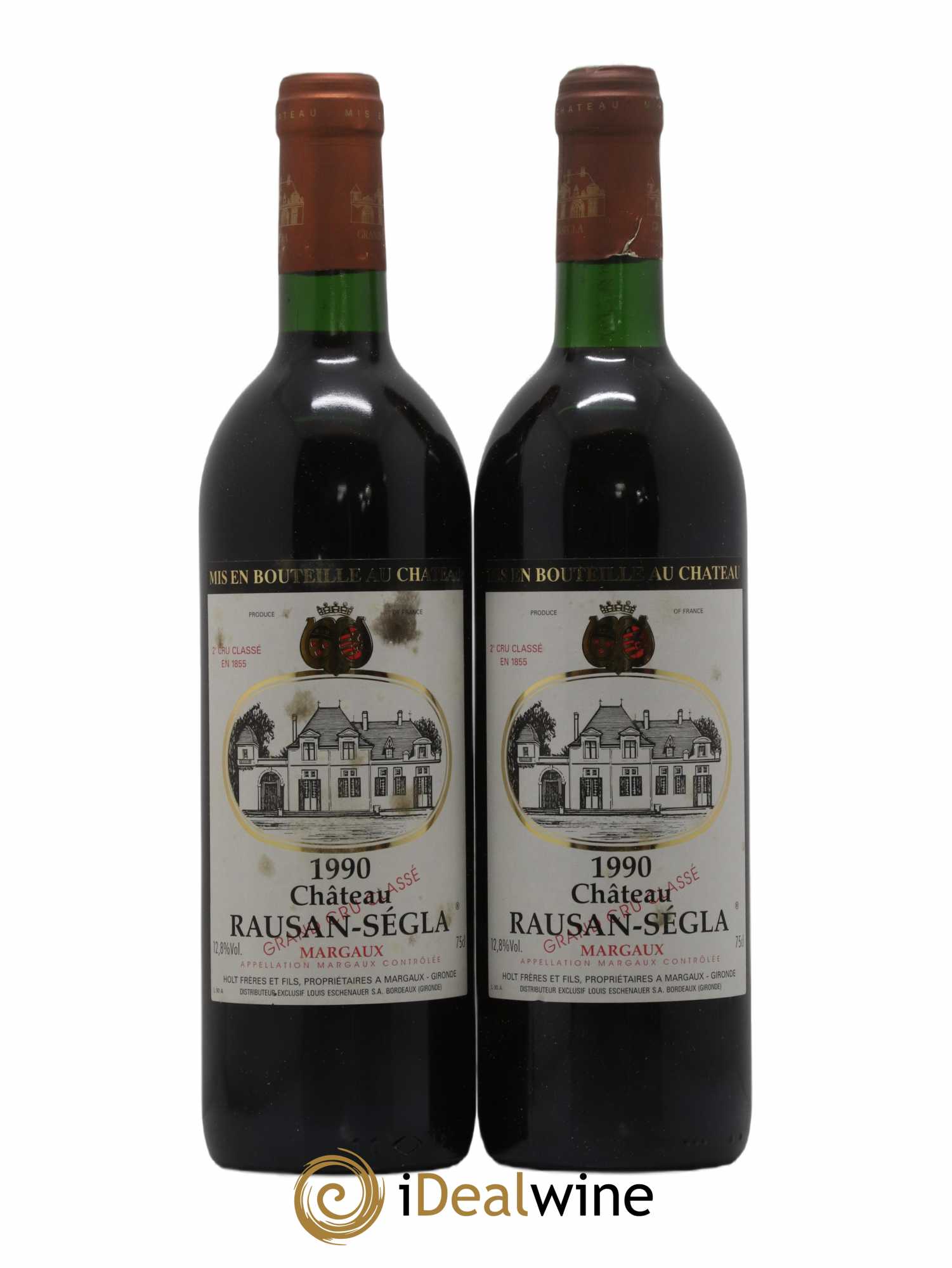 Château Rauzan Ségla Grand Cru Classé 1990 - Lot de 2 bouteilles - 0