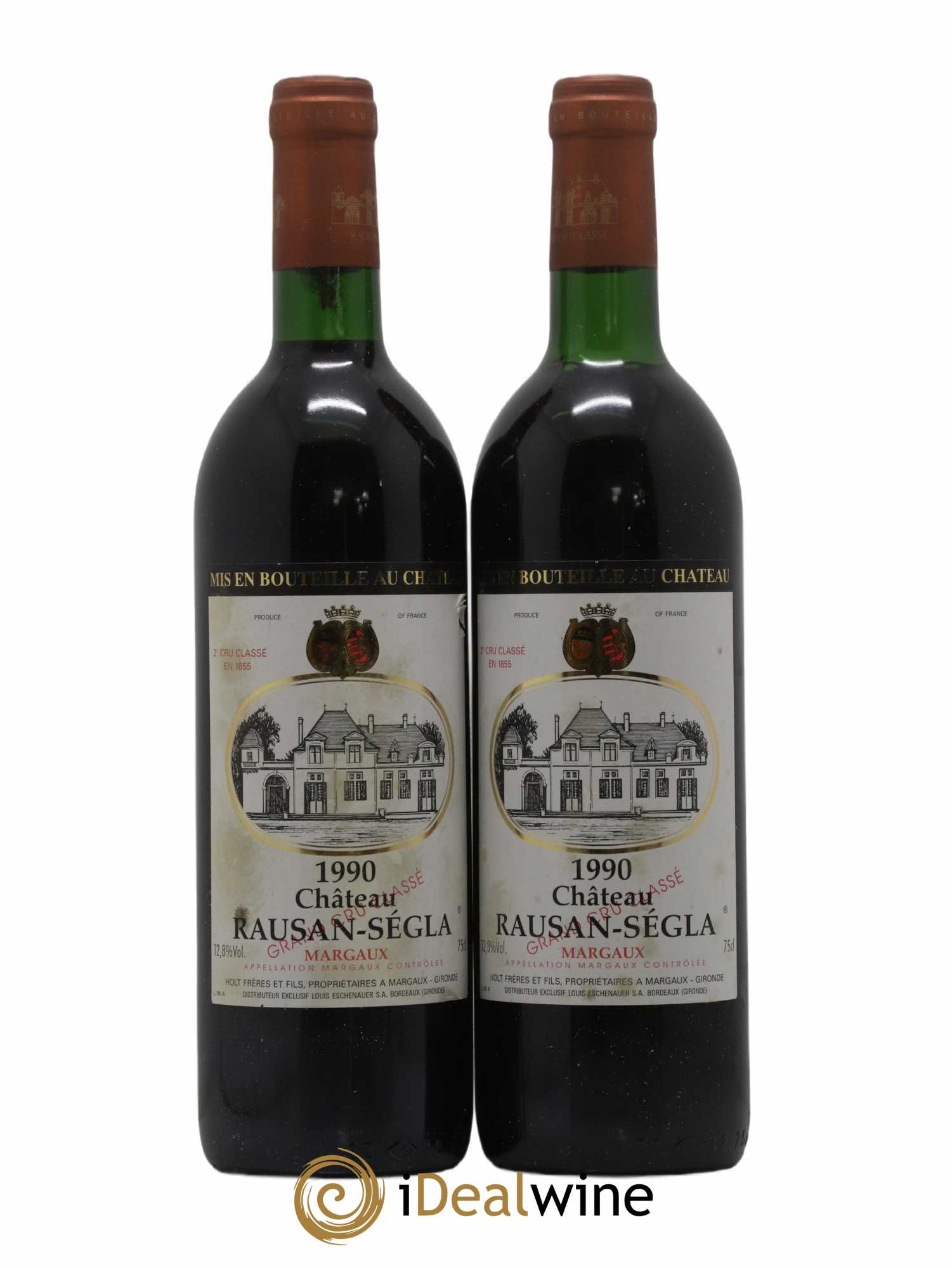 Château Rauzan Ségla Grand Cru Classé 1990 - Lot de 2 bouteilles - 0