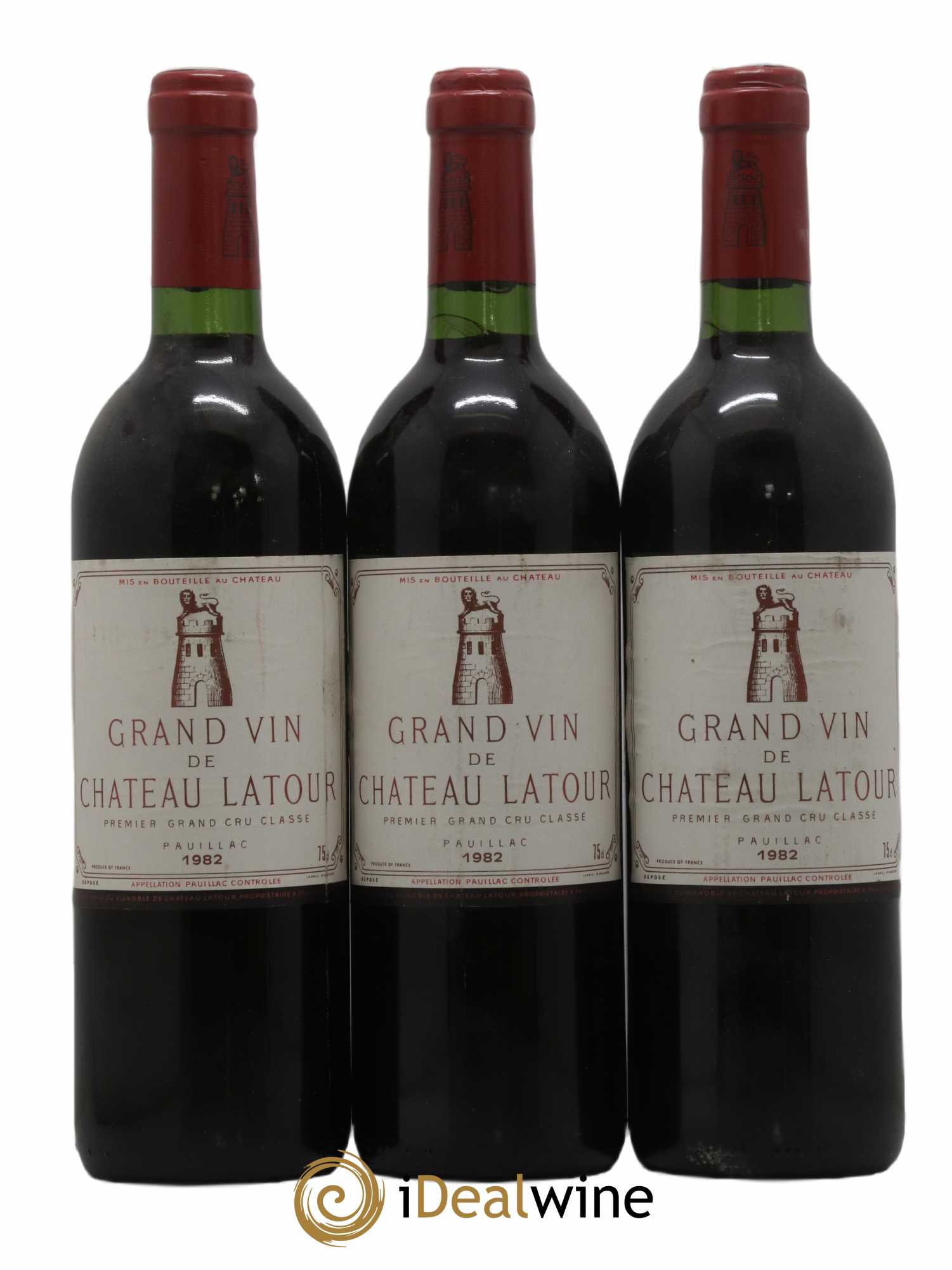 Château Latour 1er Grand Cru Classé 1982 - Lot de 3 bouteilles - 0