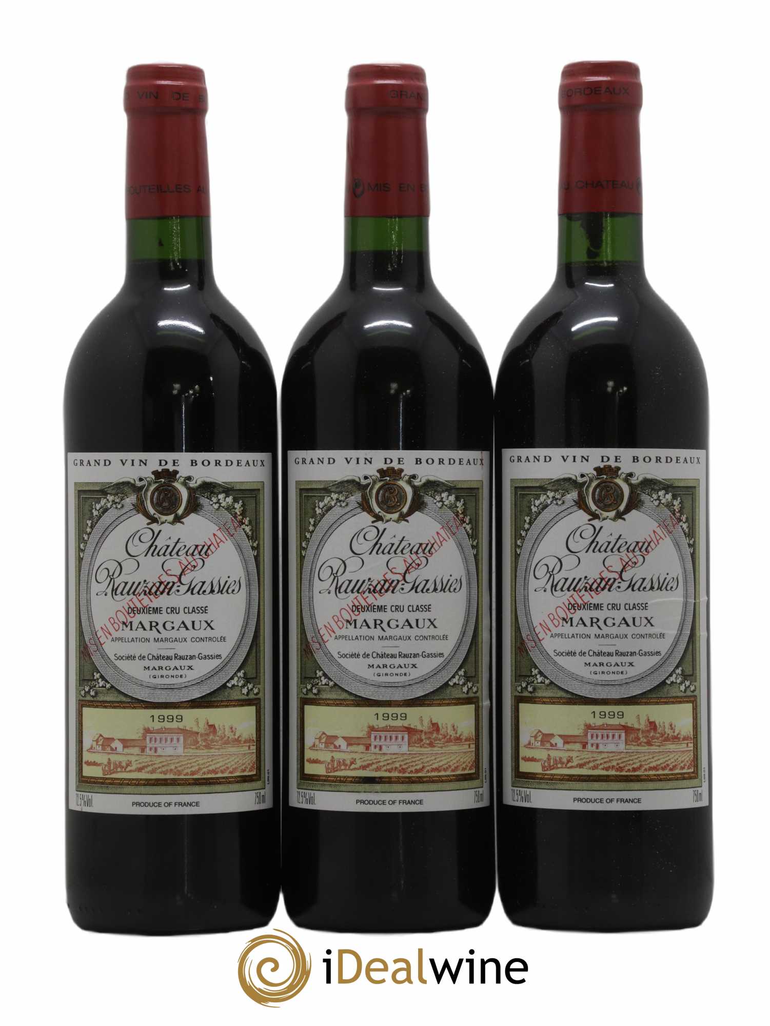 Gassies de Rauzan Gassies 1999 - Posten von 3 Flaschen - 0