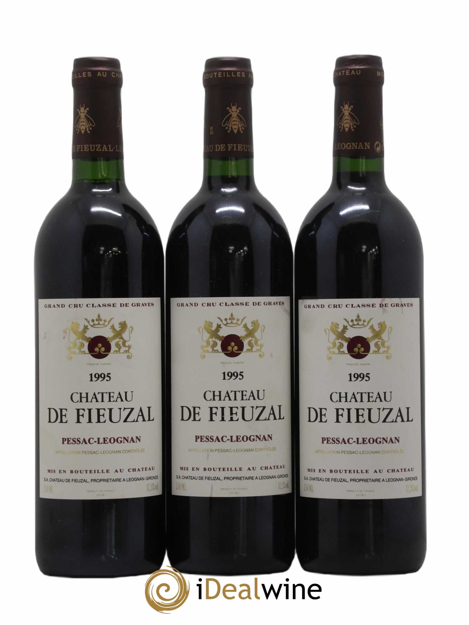 Château de Fieuzal Cru Classé de Graves 1995 - Lot de 3 bouteilles - 0
