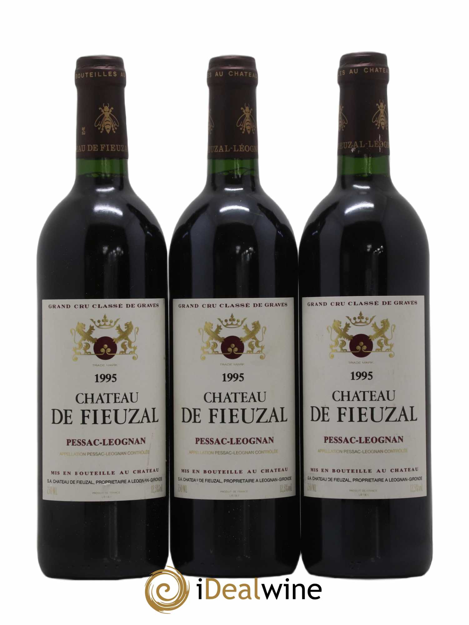 Château de Fieuzal Cru Classé de Graves 1995 - Lot de 3 bouteilles - 0