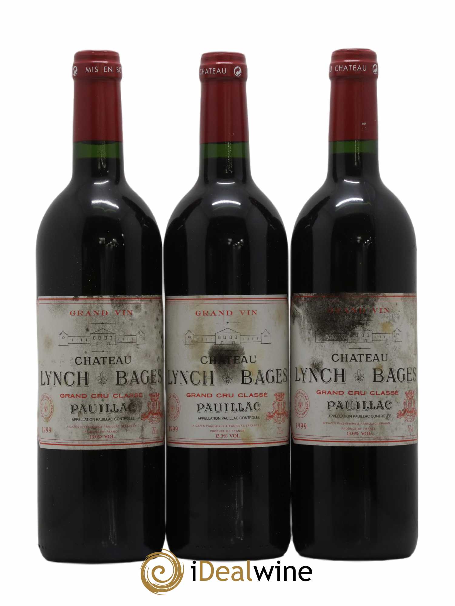 Château Lynch Bages 5ème Grand Cru Classé 1999 - Lot de 3 bouteilles - 0