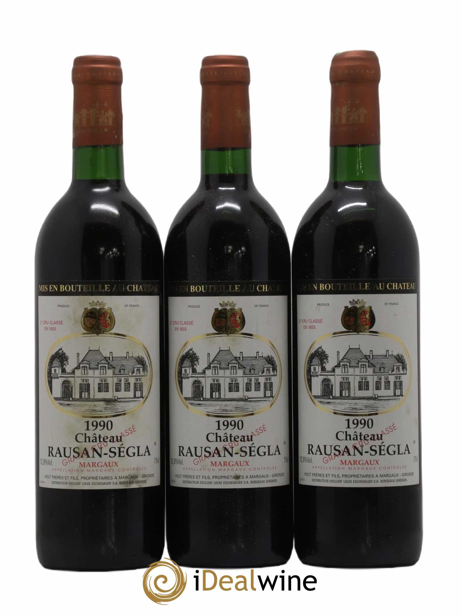 Château Rauzan Ségla Grand Cru Classé 1990 - Lot de 3 bouteilles - 0