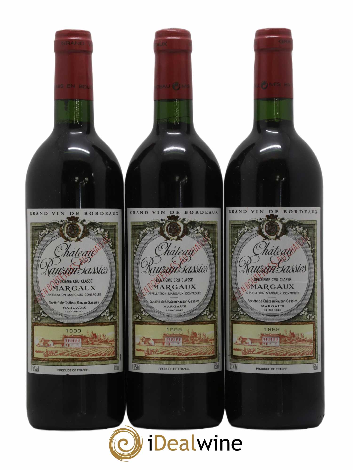Gassies de Rauzan Gassies 1999 - Posten von 3 Flaschen - 0