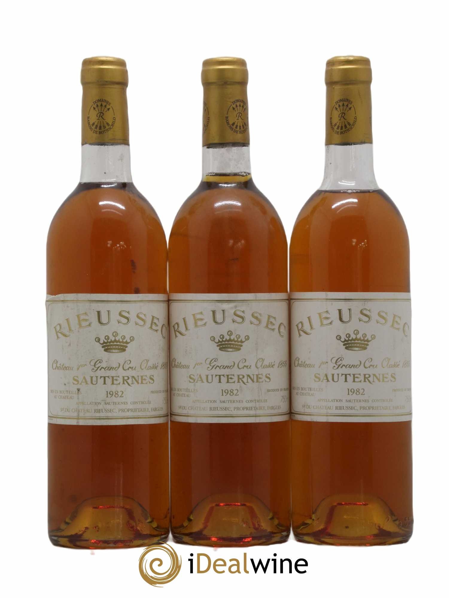Château Rieussec 1er Grand Cru Classé 1982 - Lotto di 3 bottiglie - 0