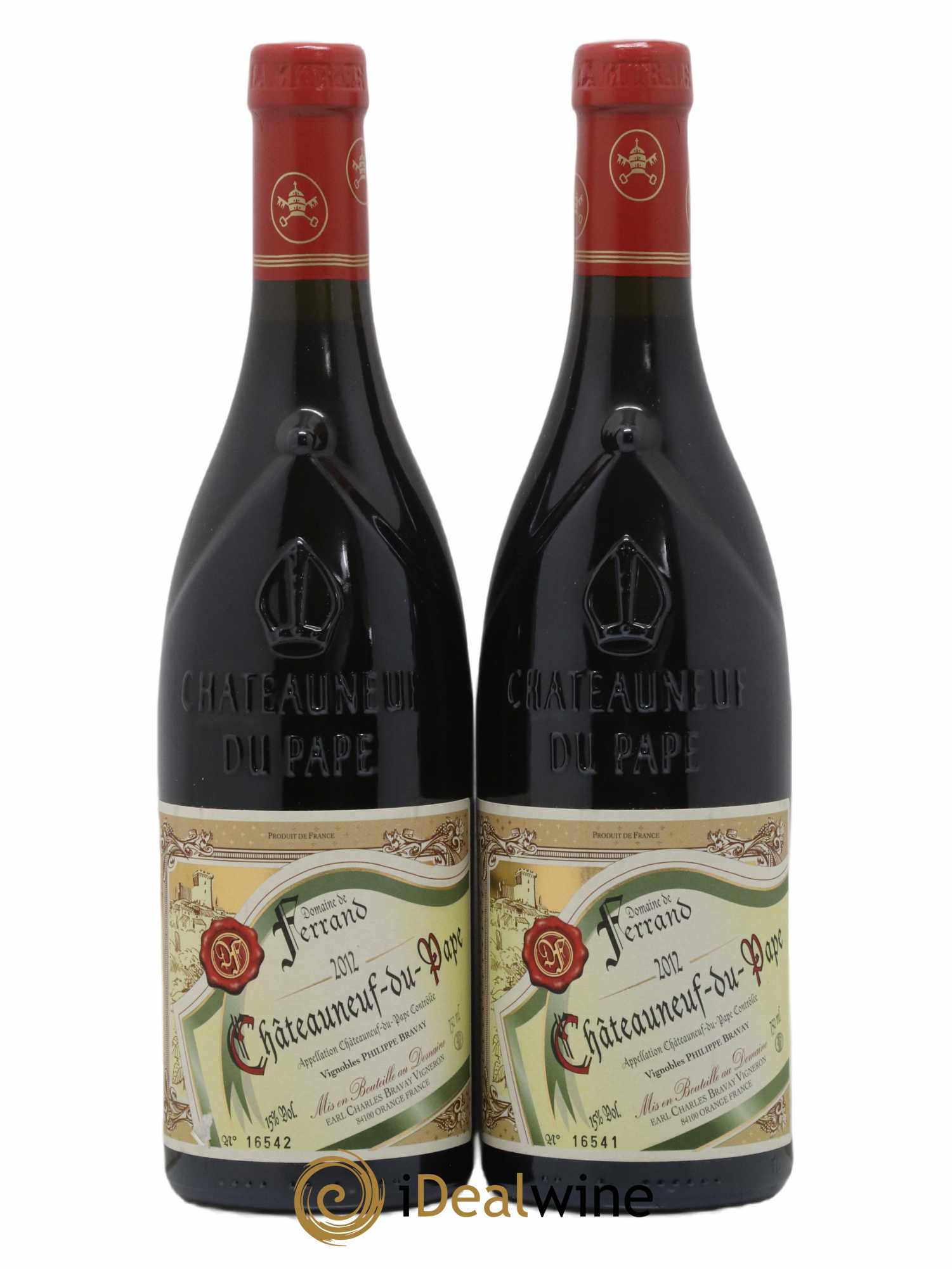 Châteauneuf-du-Pape Domaine de Ferrand (sans prix de réserve) 2012 - Lot de 2 bouteilles - 0