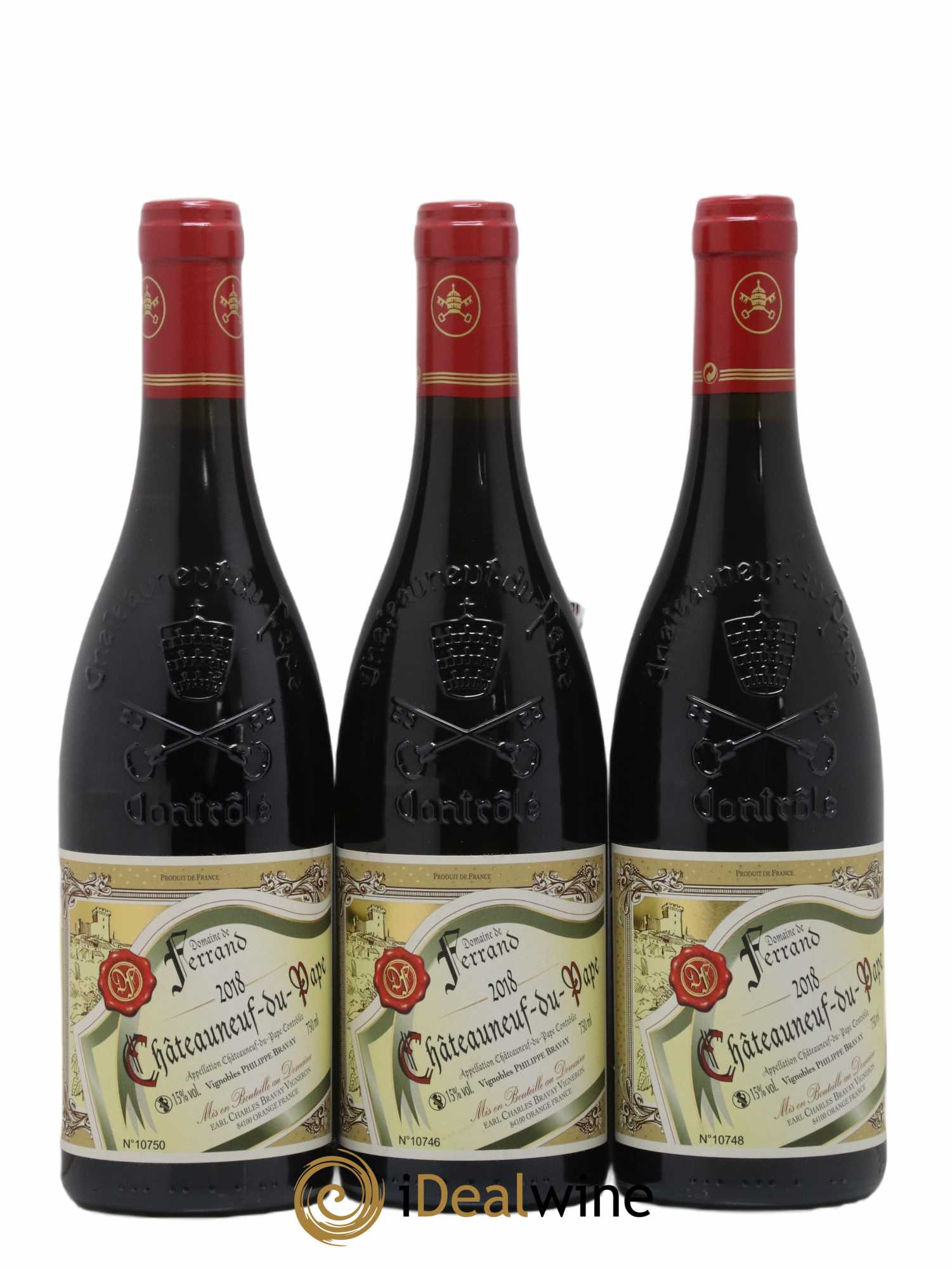 Châteauneuf-du-Pape Domaine de Ferrand 2018 - Lot de 3 bouteilles - 0
