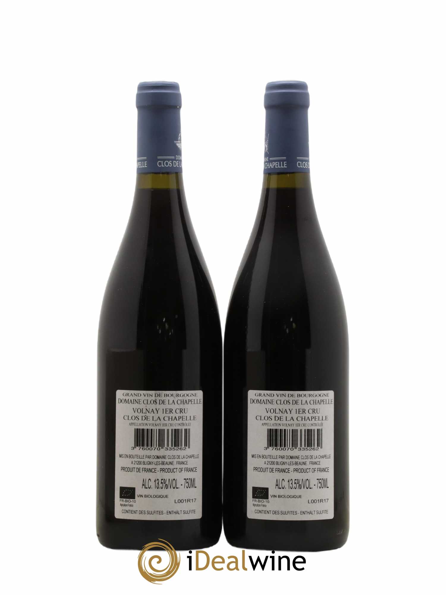 Volnay 1er Cru Clos De La Chapelle Monopole Domaine Du Clos De La Chapelle 2017 - Lotto di 2 bottiglie - 1