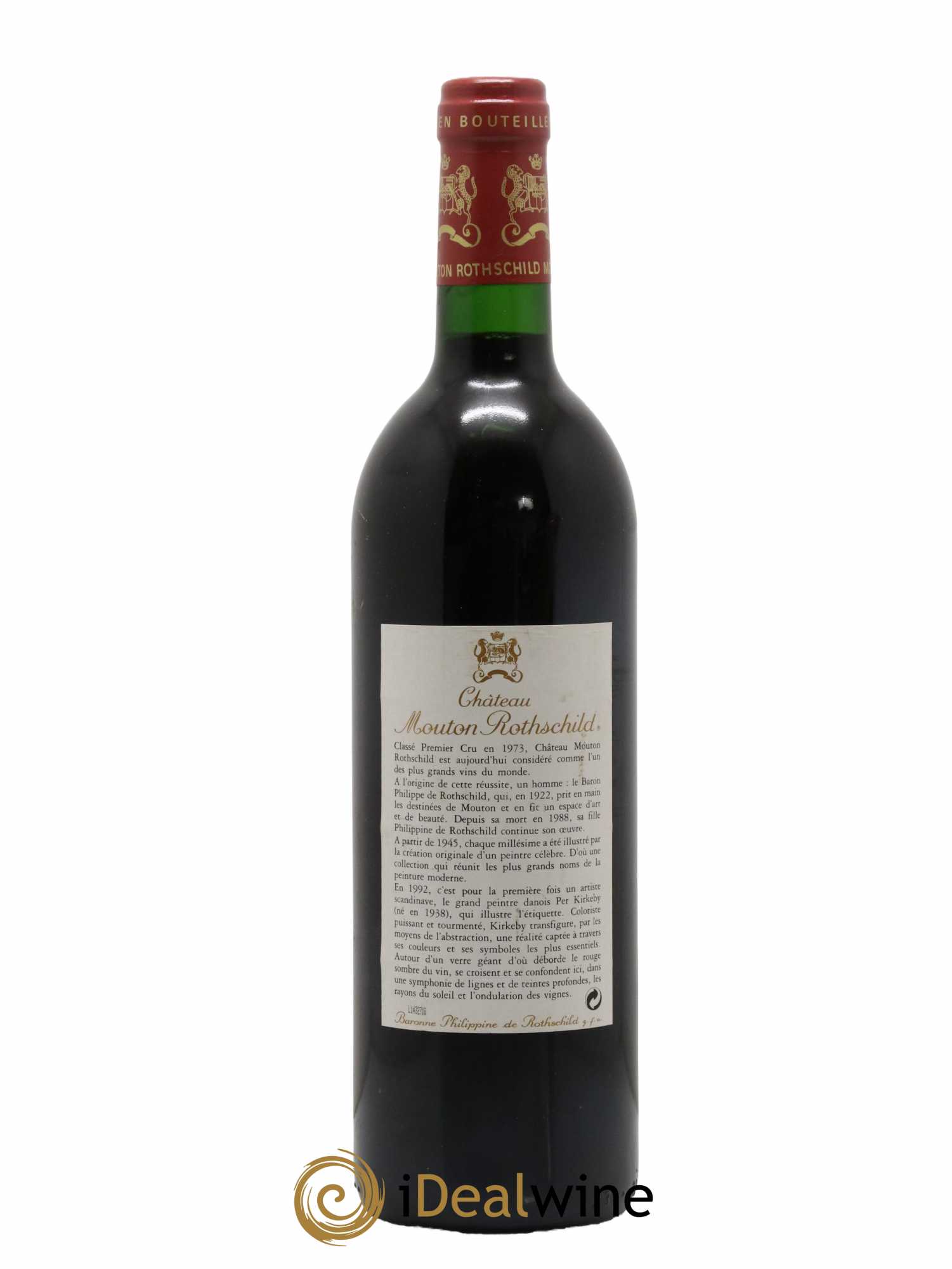 Château Mouton Rothschild 1er Grand Cru Classé 1992 - Lot of 1 bottle - 1