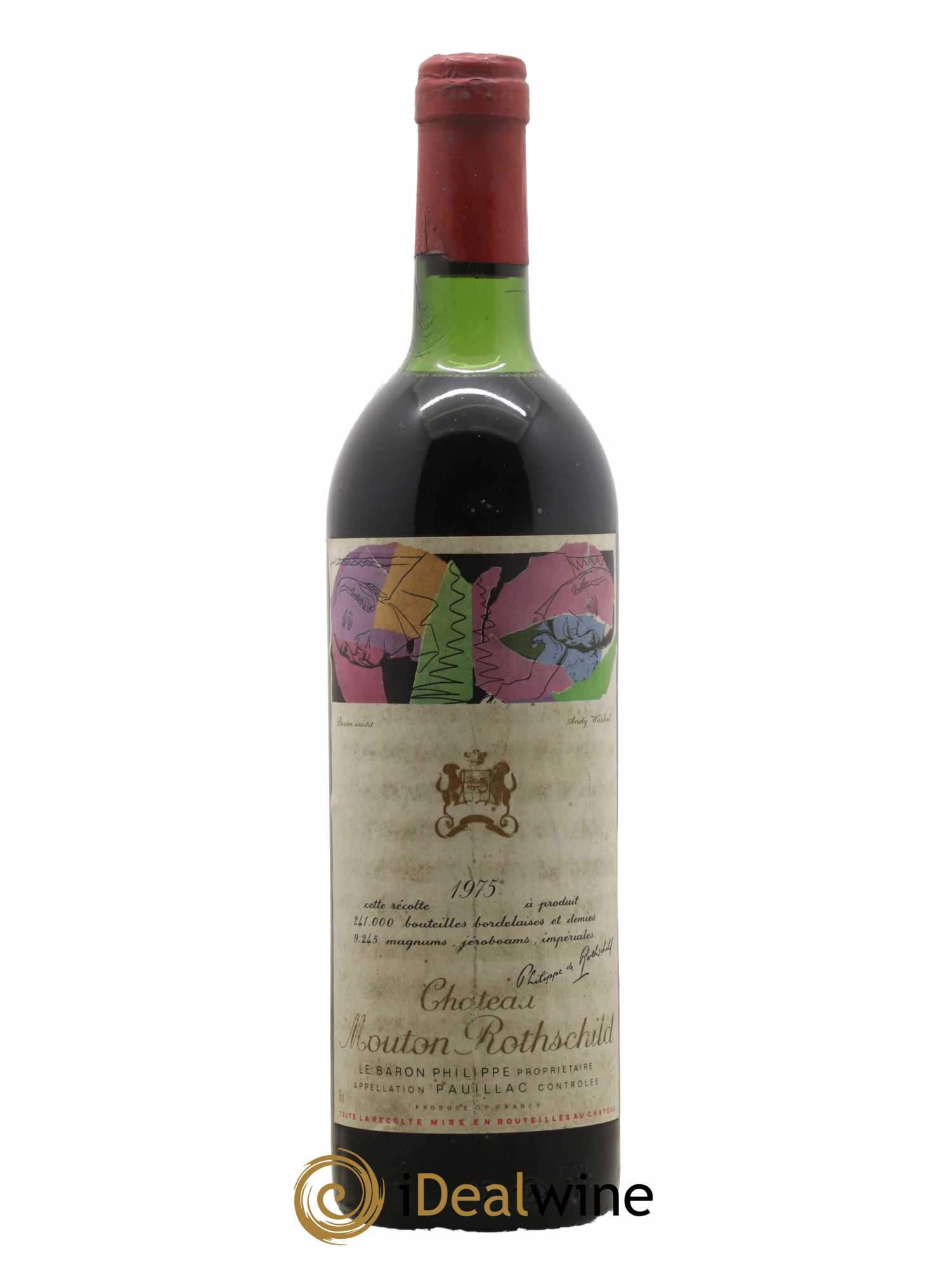 Château Mouton Rothschild 1er Grand Cru Classé 1975 - Lot de 1 bouteille - 0