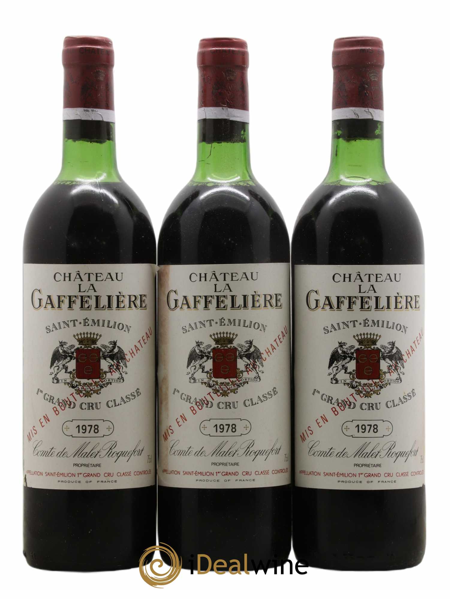 Château la Gaffelière 1er Grand Cru Classé B (sans prix de réserve) 1978 - Lot de 3 bouteilles - 0