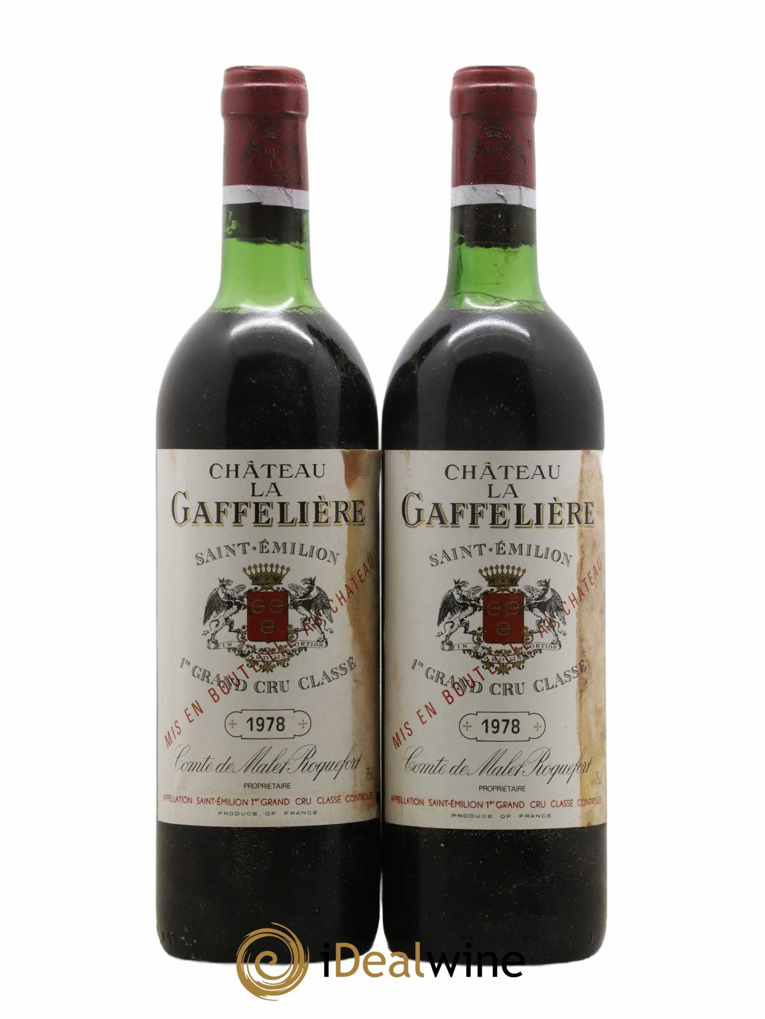 Château la Gaffelière 1er Grand Cru Classé B 1978 - Lot de 2 bouteilles - 0