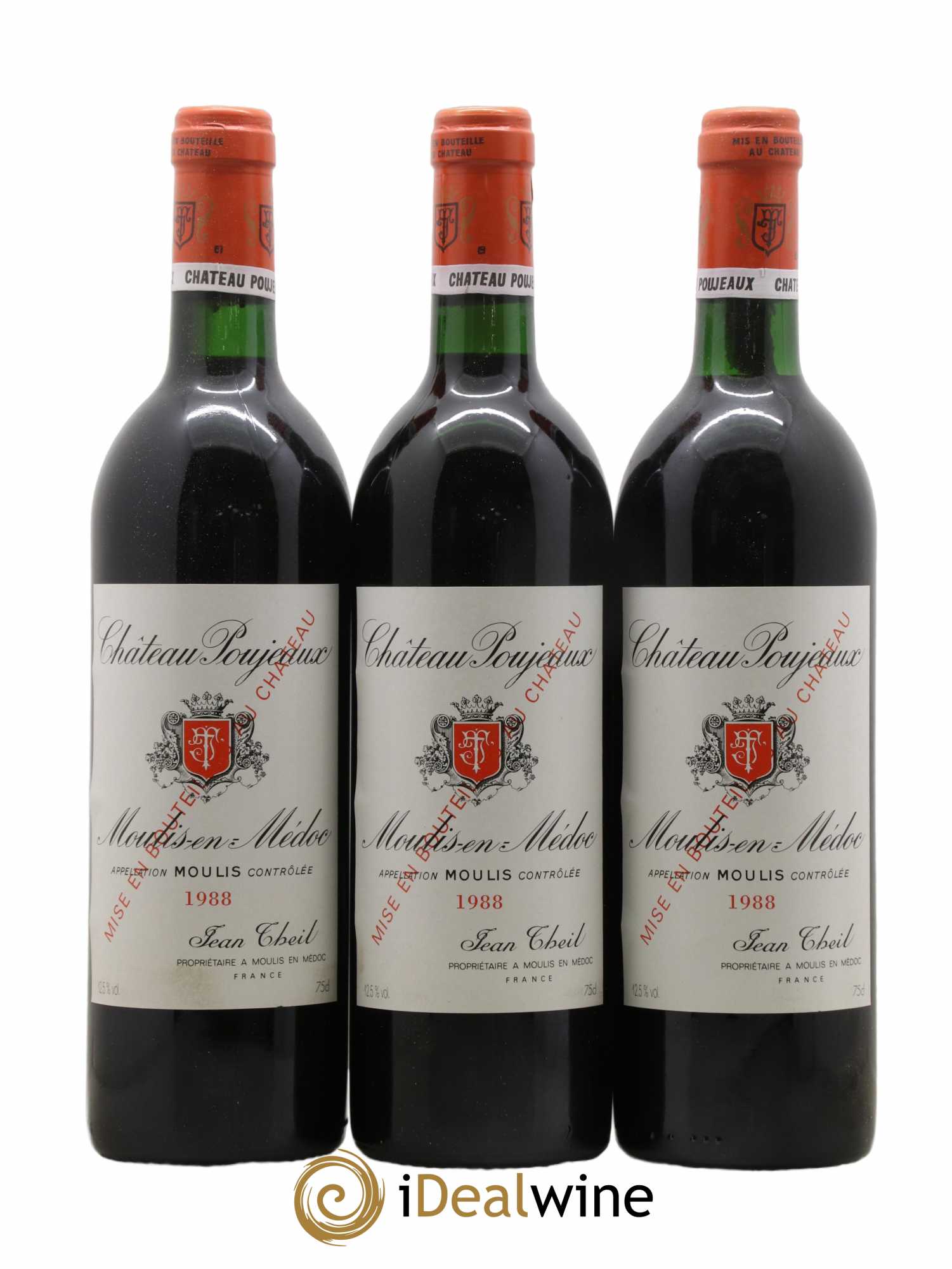 Château Poujeaux 1988 - Lot de 12 bouteilles - 1