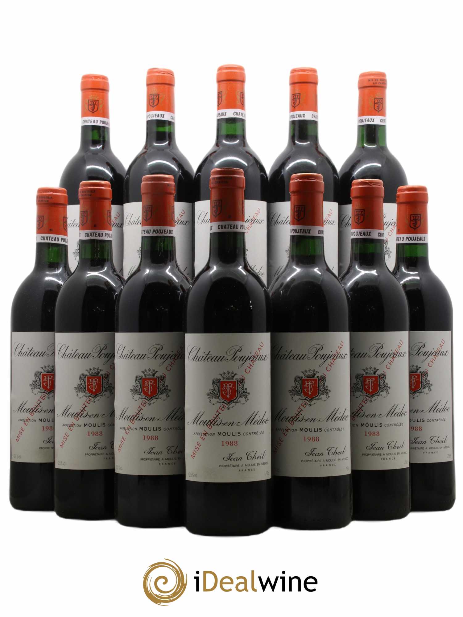 Château Poujeaux 1988 - Lot de 12 bouteilles - 0