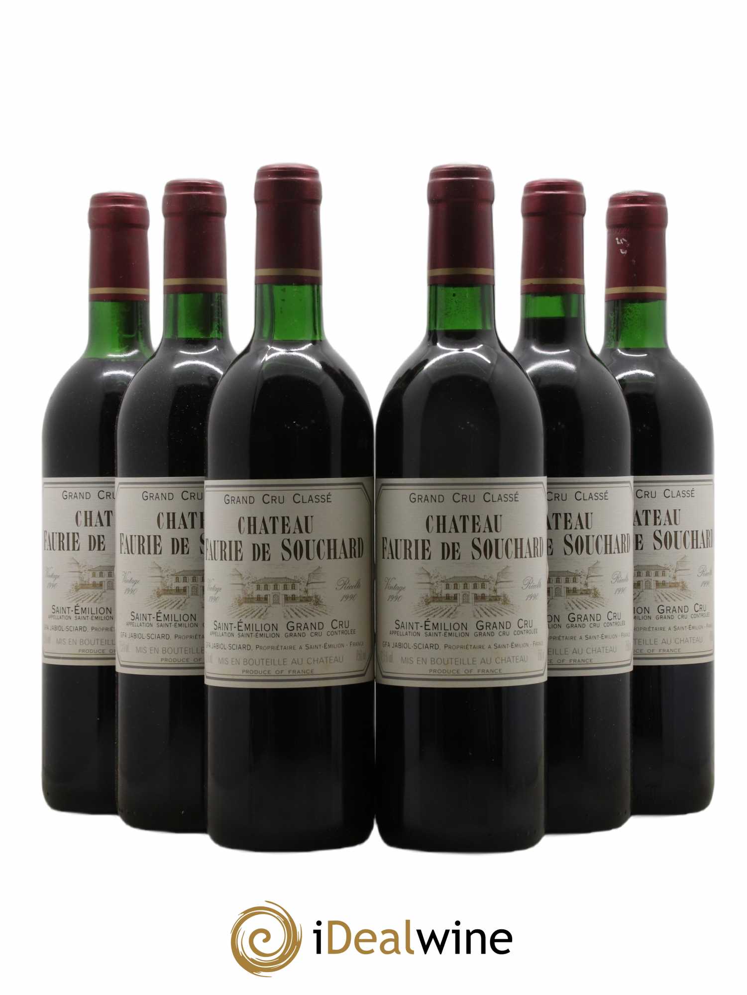 Château Petit Faurie de Soutard Grand Cru Classé 1990 - Lot de 6 bouteilles - 0