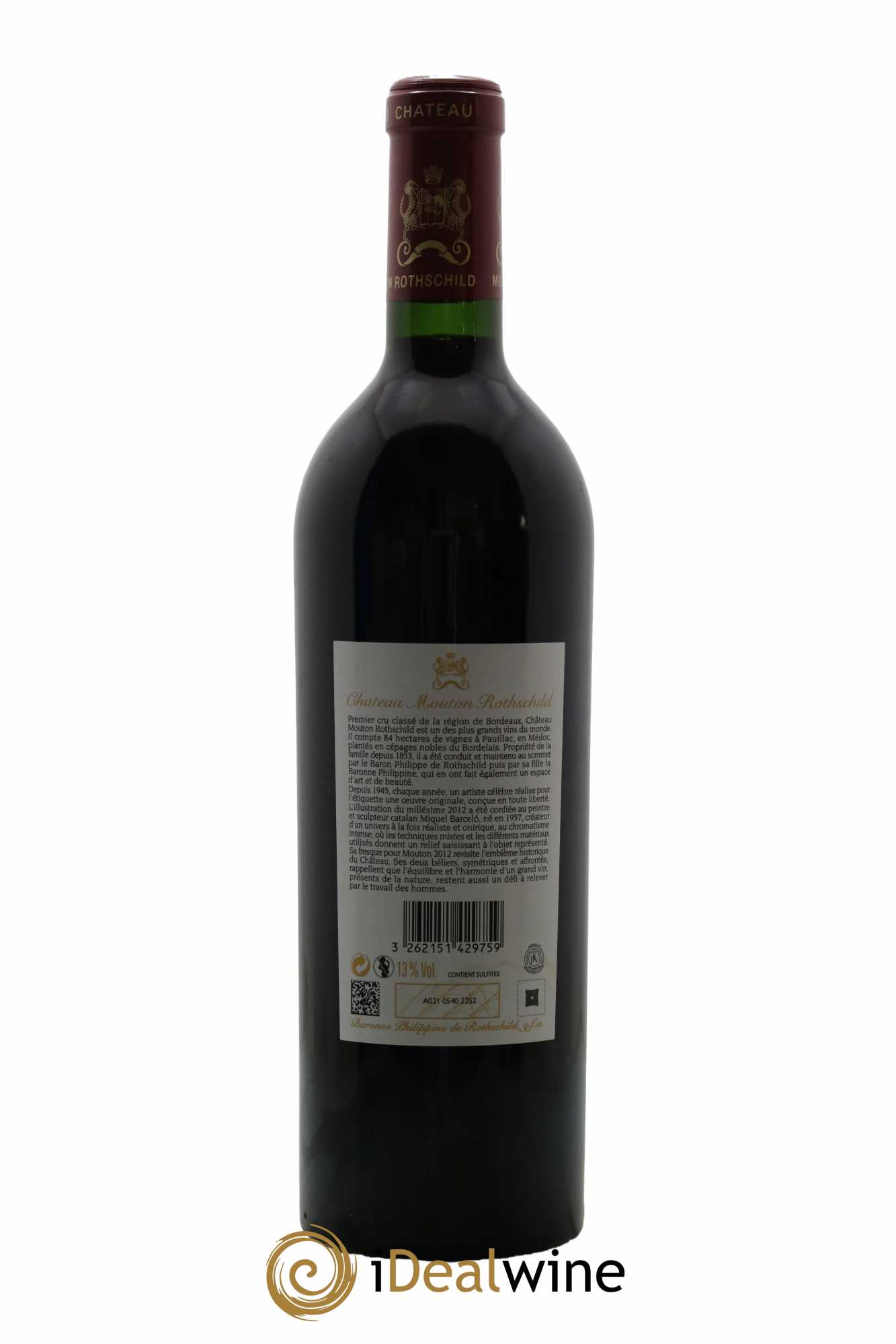 Château Mouton Rothschild 1er Grand Cru Classé 2012 - Lot de 1 bouteille - 2
