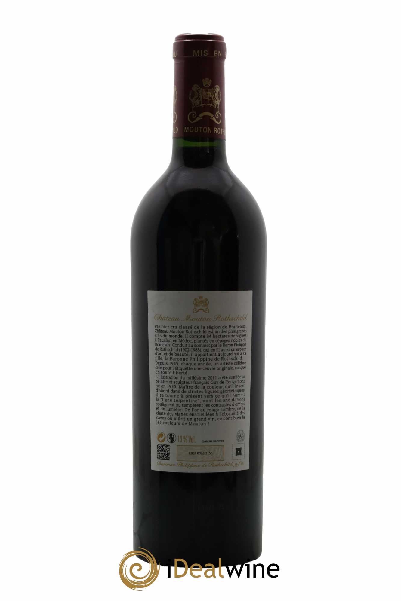 Château Mouton Rothschild 1er Grand Cru Classé 2011 - Lot of 1 bottle - 2
